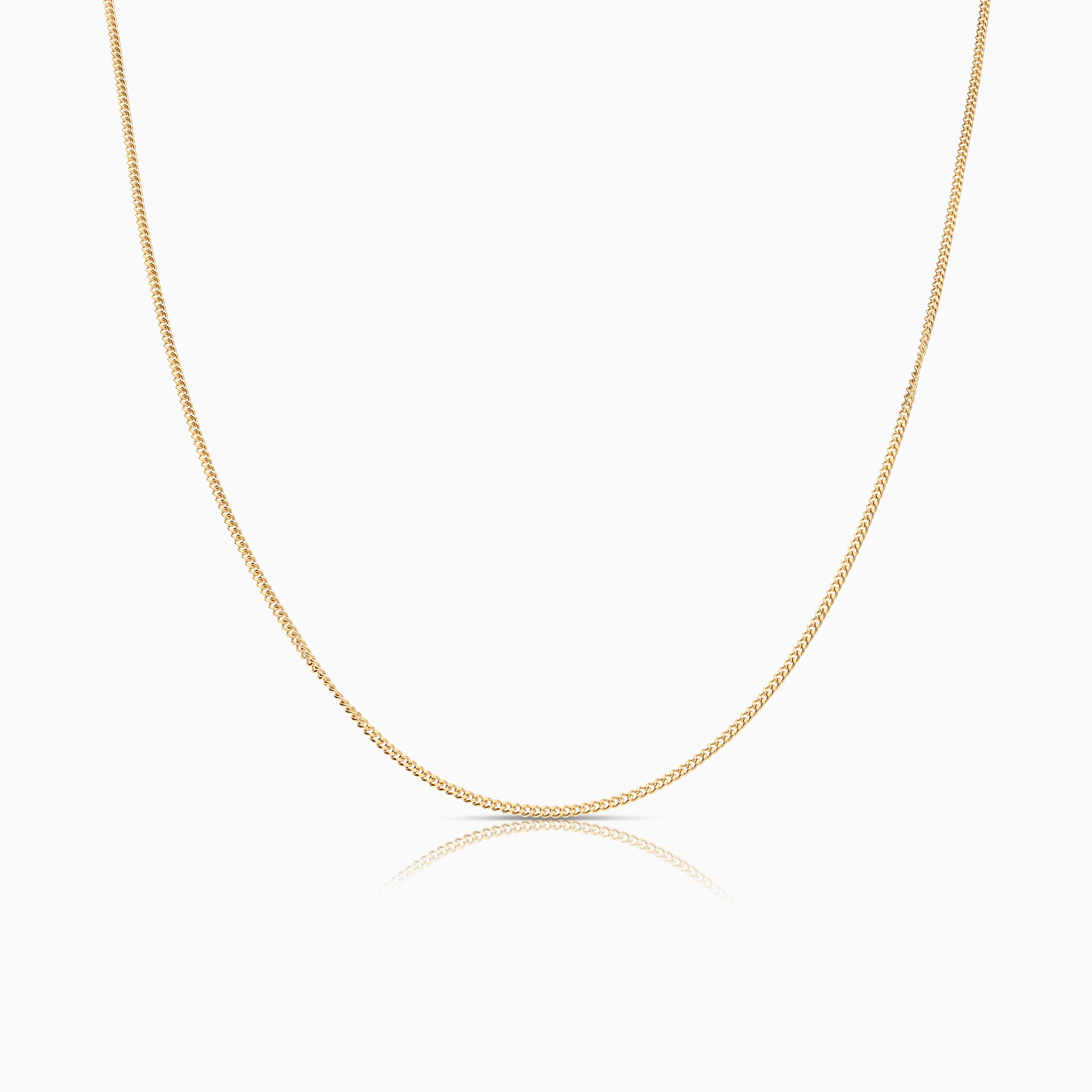 Curb Chain 43cm 18K Gold