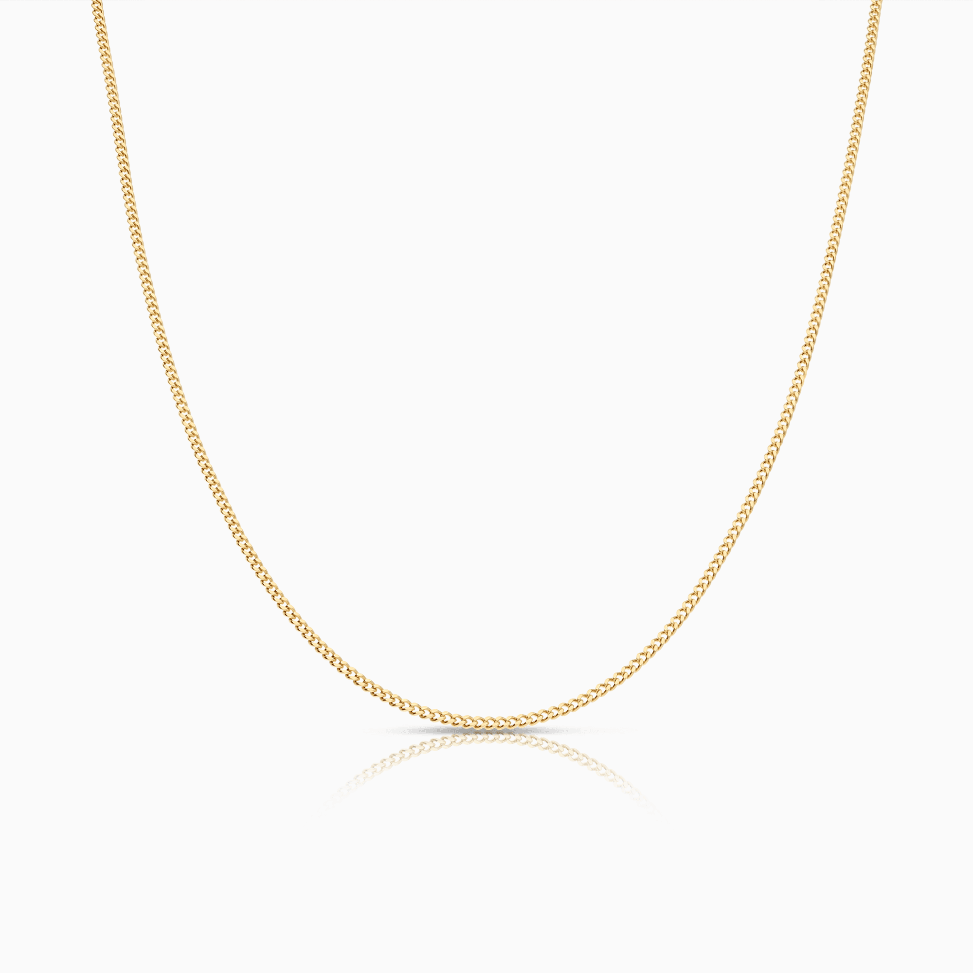 Curb chain 45cm 18K gold