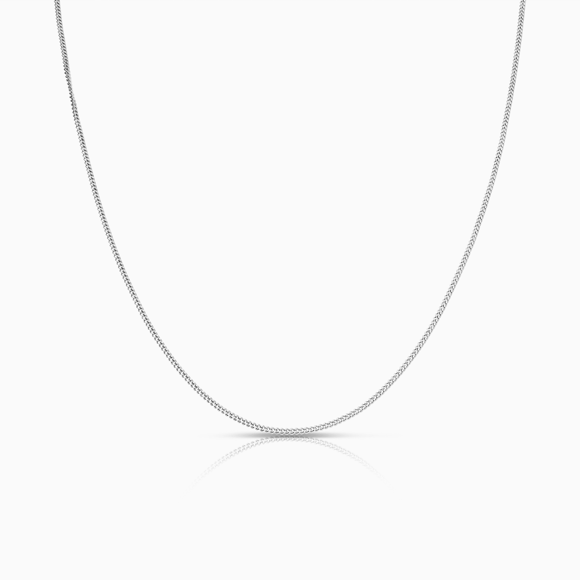 Pansarlänk 46cm 18K vitguld
