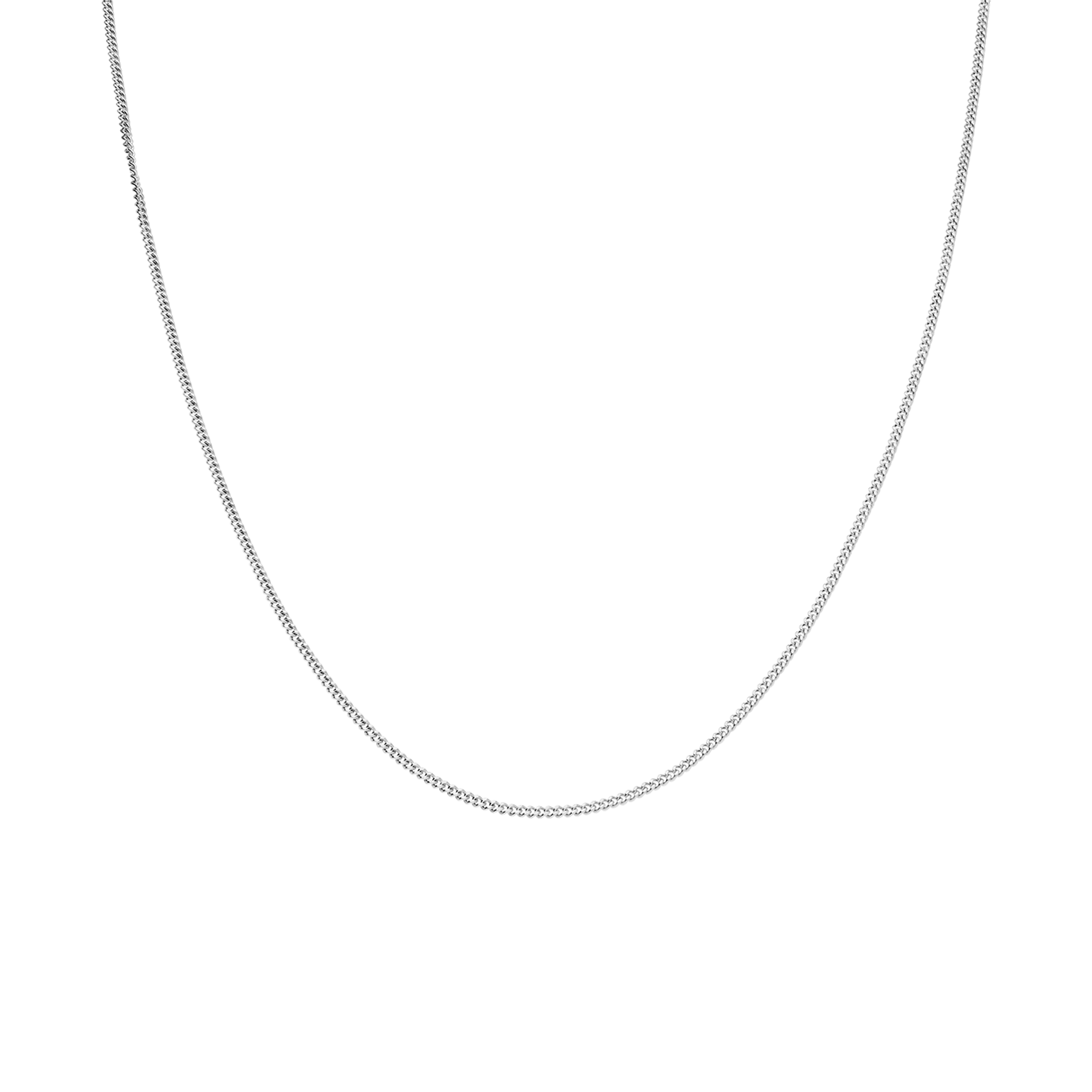 Pansarlänk 46cm 18K vitguld