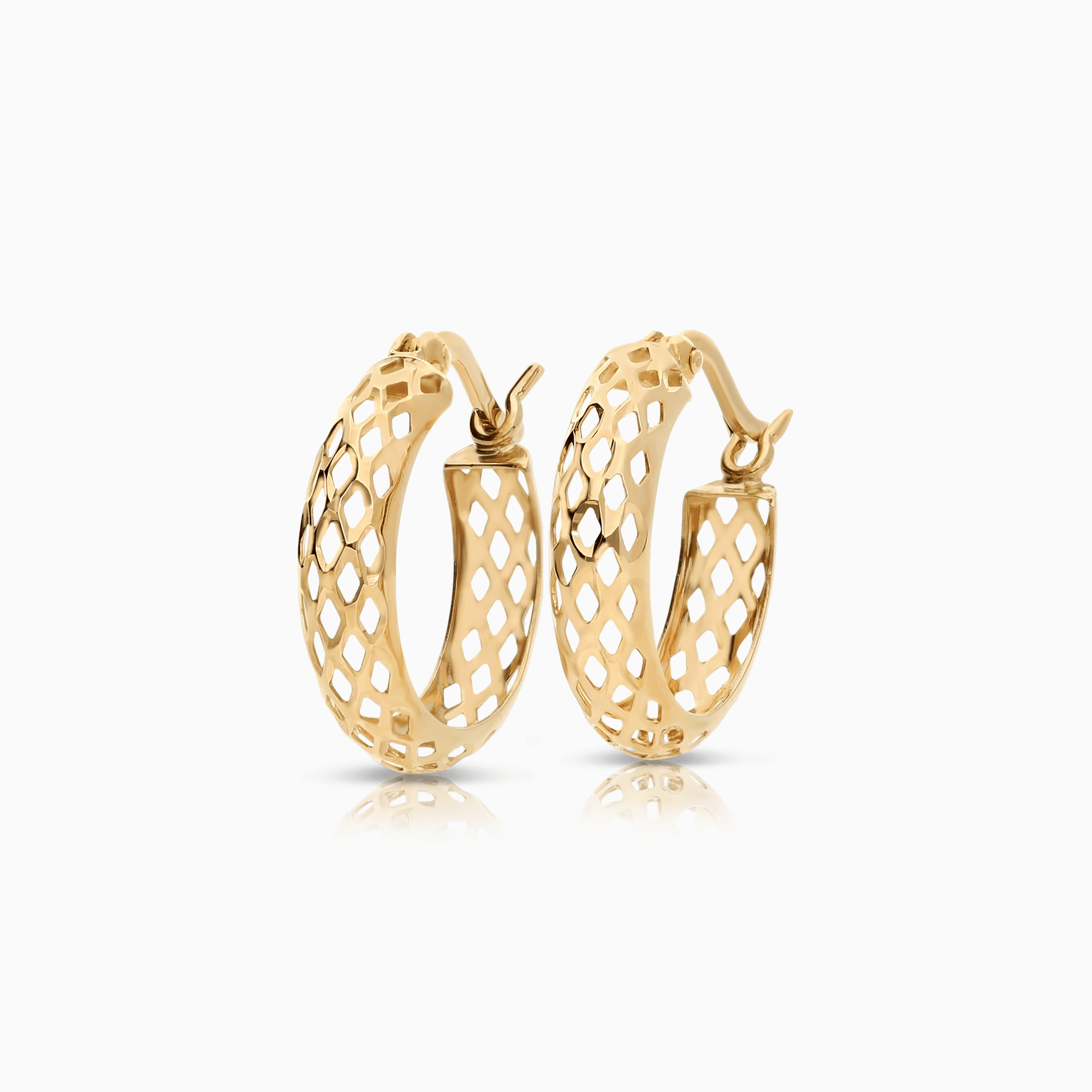 Gold hoop earrings 1.32g 18K gold