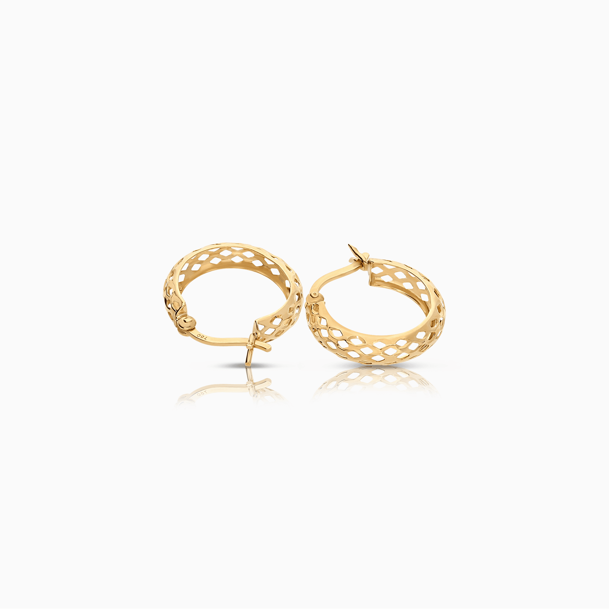 Gold hoop earrings 1.32g 18K gold