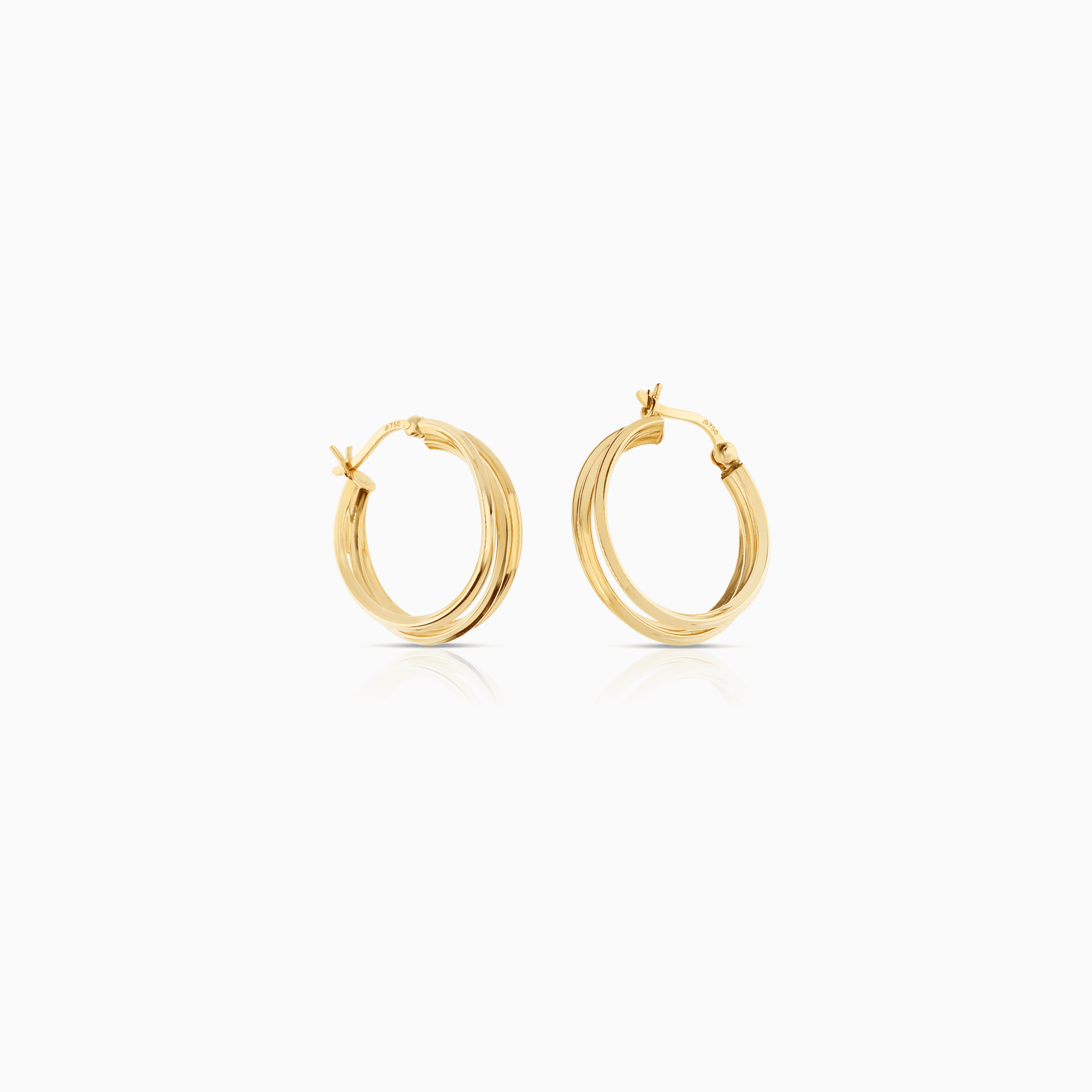 Gold hoop earrings 3.10g 18K gold