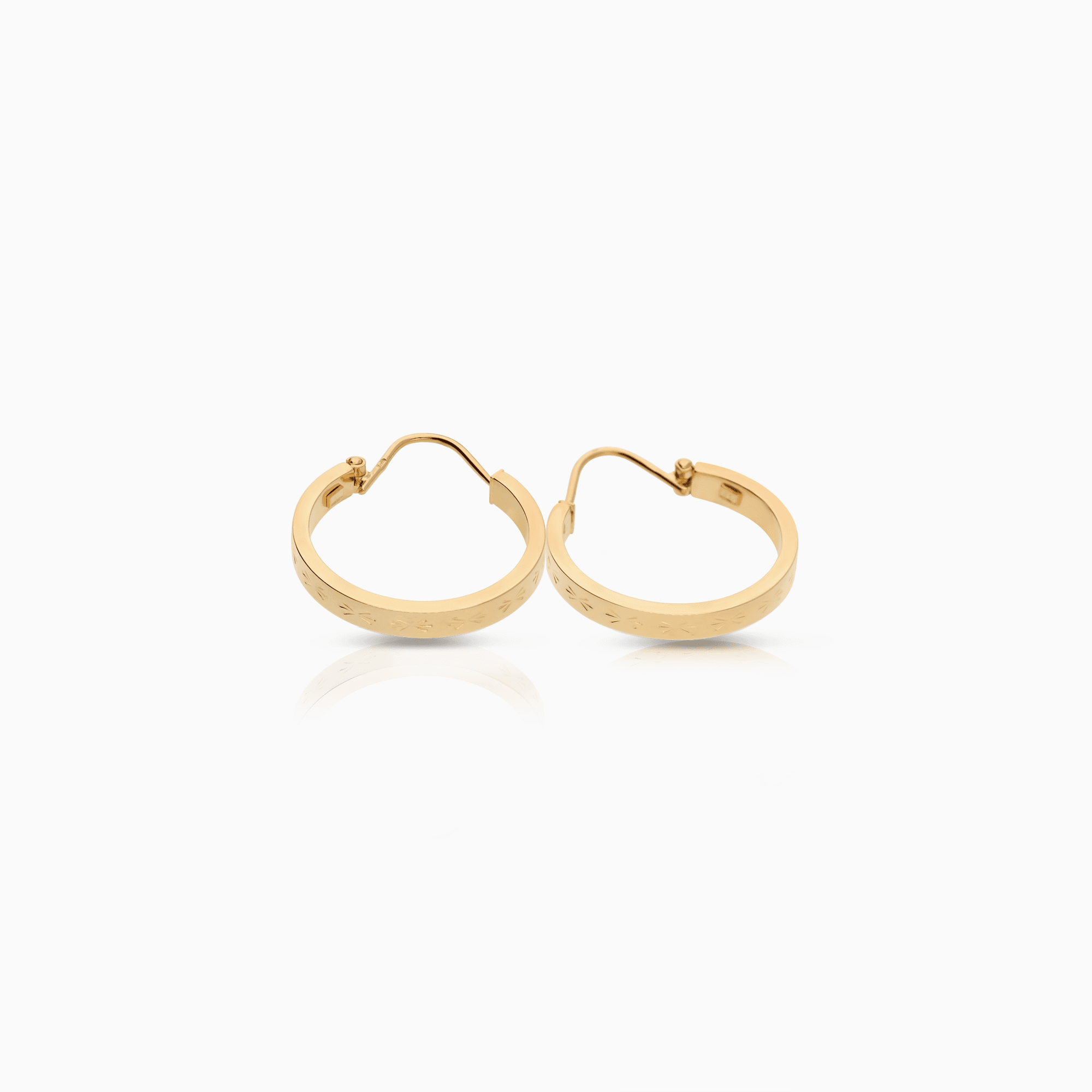 Gold hoop earrings 1.82g 18K gold