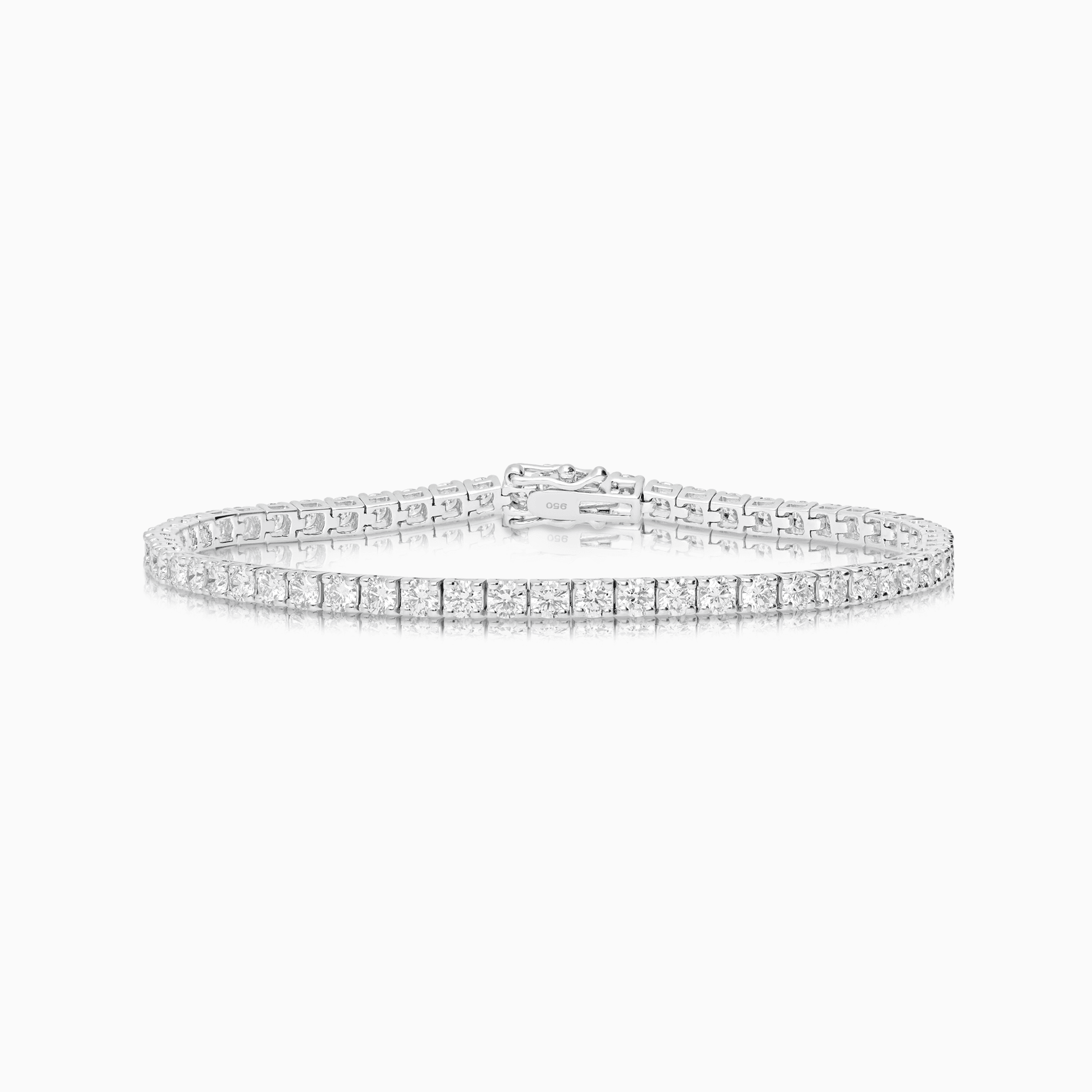 Tennis bracelet 4.72ct platinum