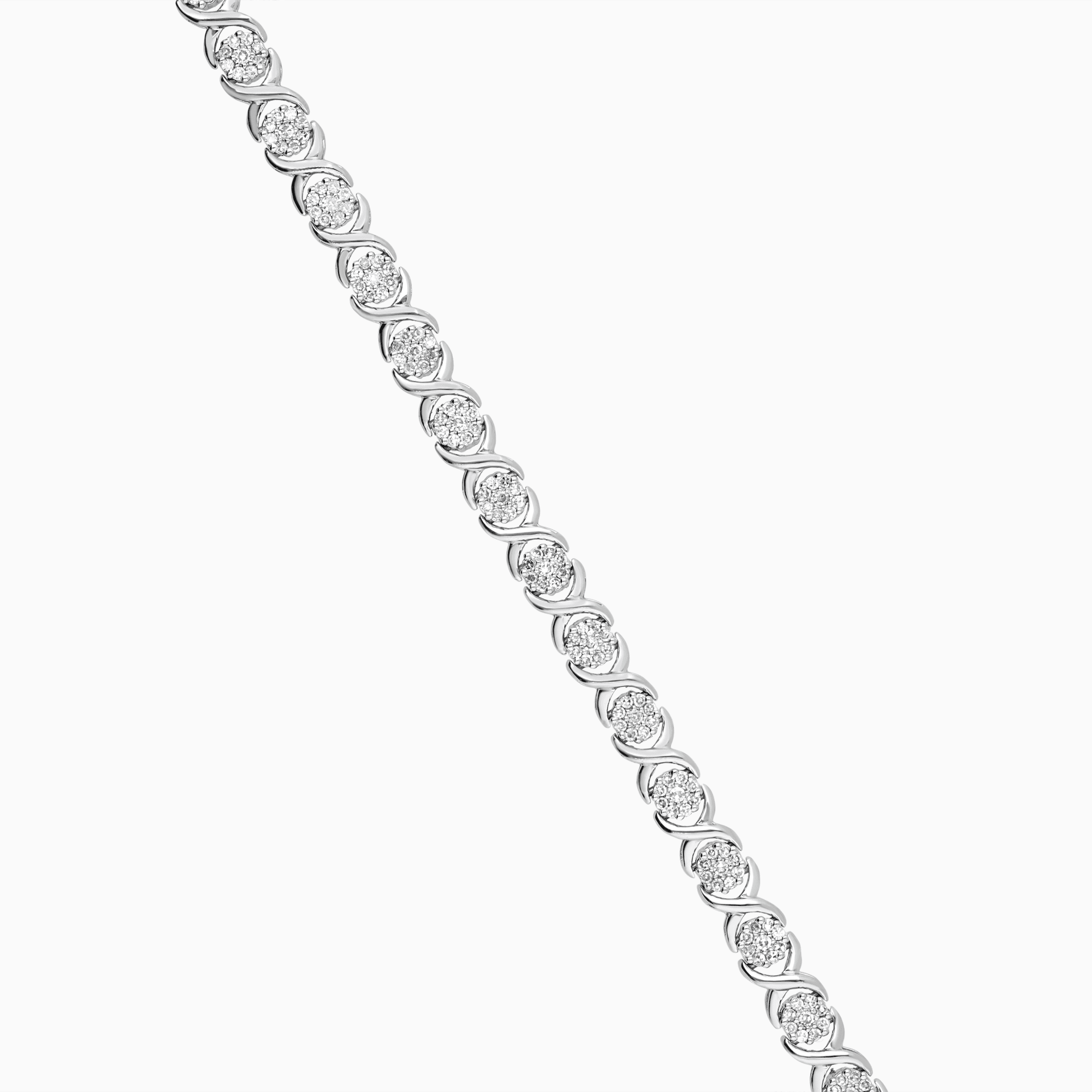 Diamond bracelet 0.90ct 18K white gold