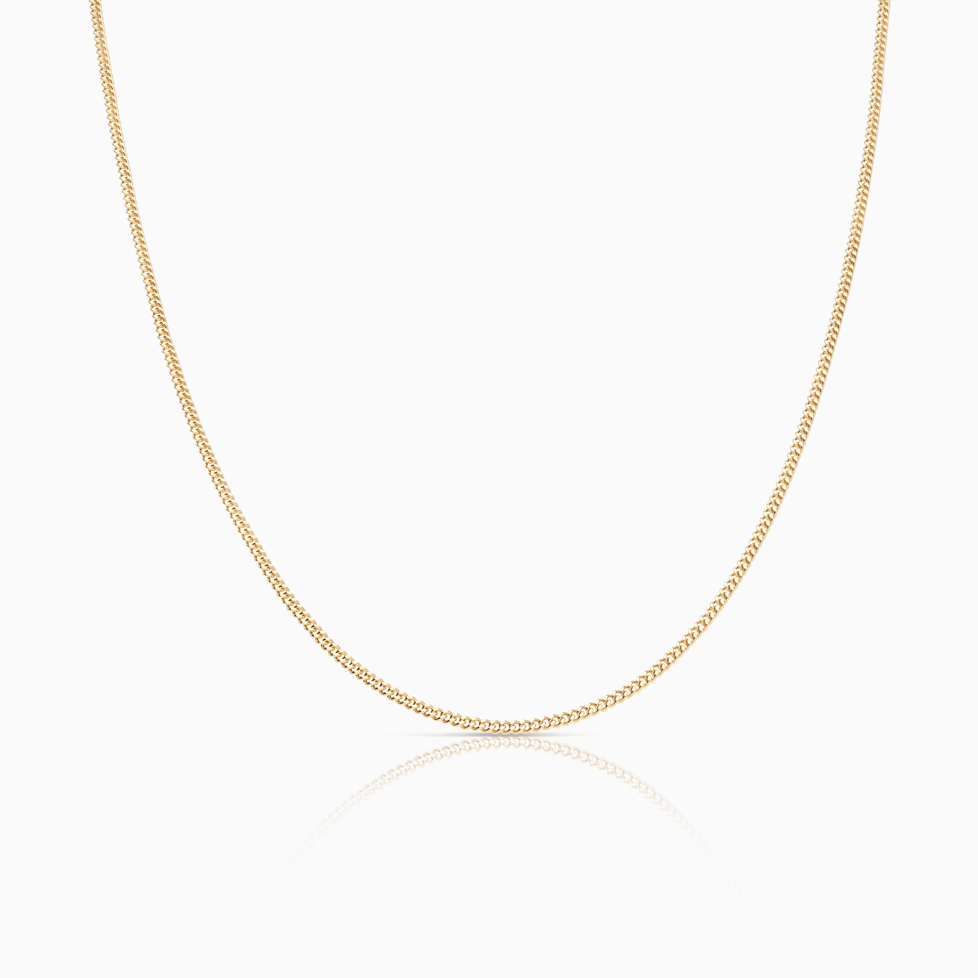 Curb Chain 46cm 18K Gold