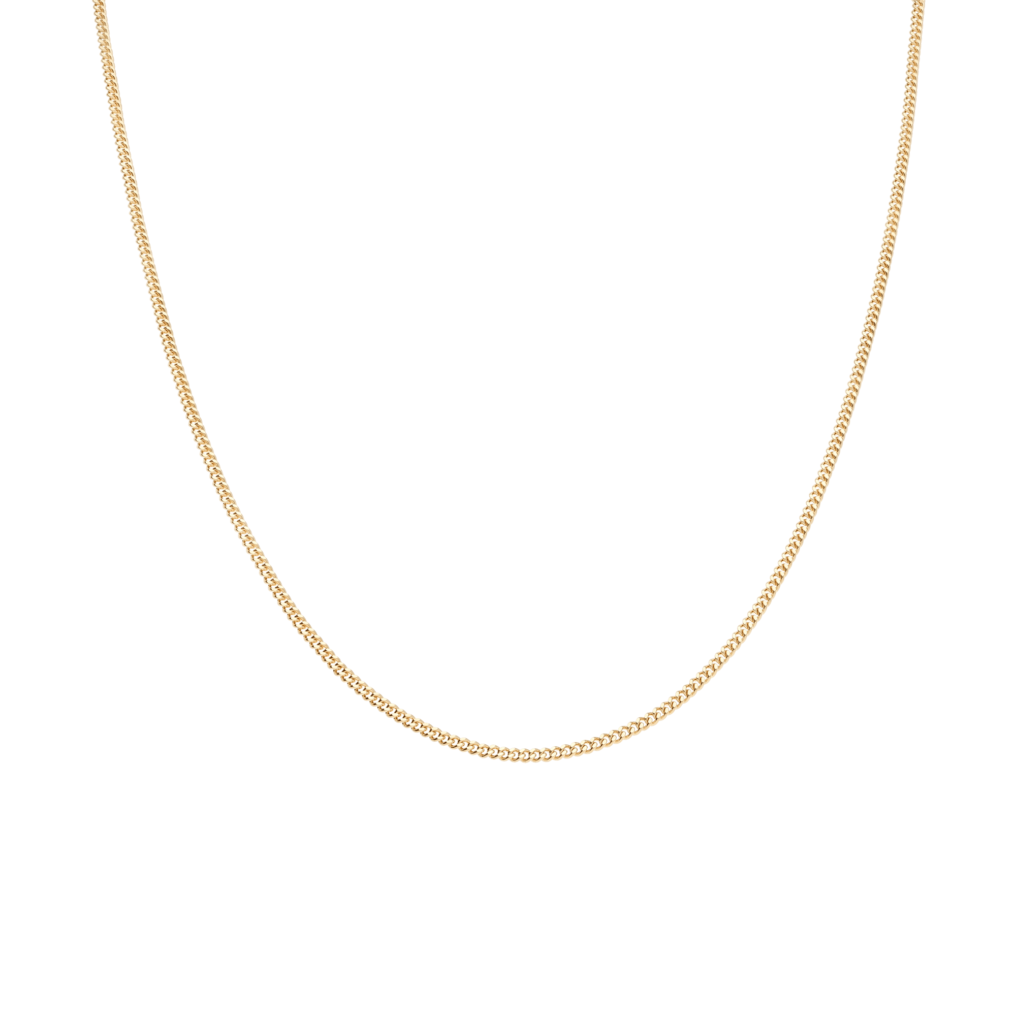 Curb Chain 46cm 18K Gold