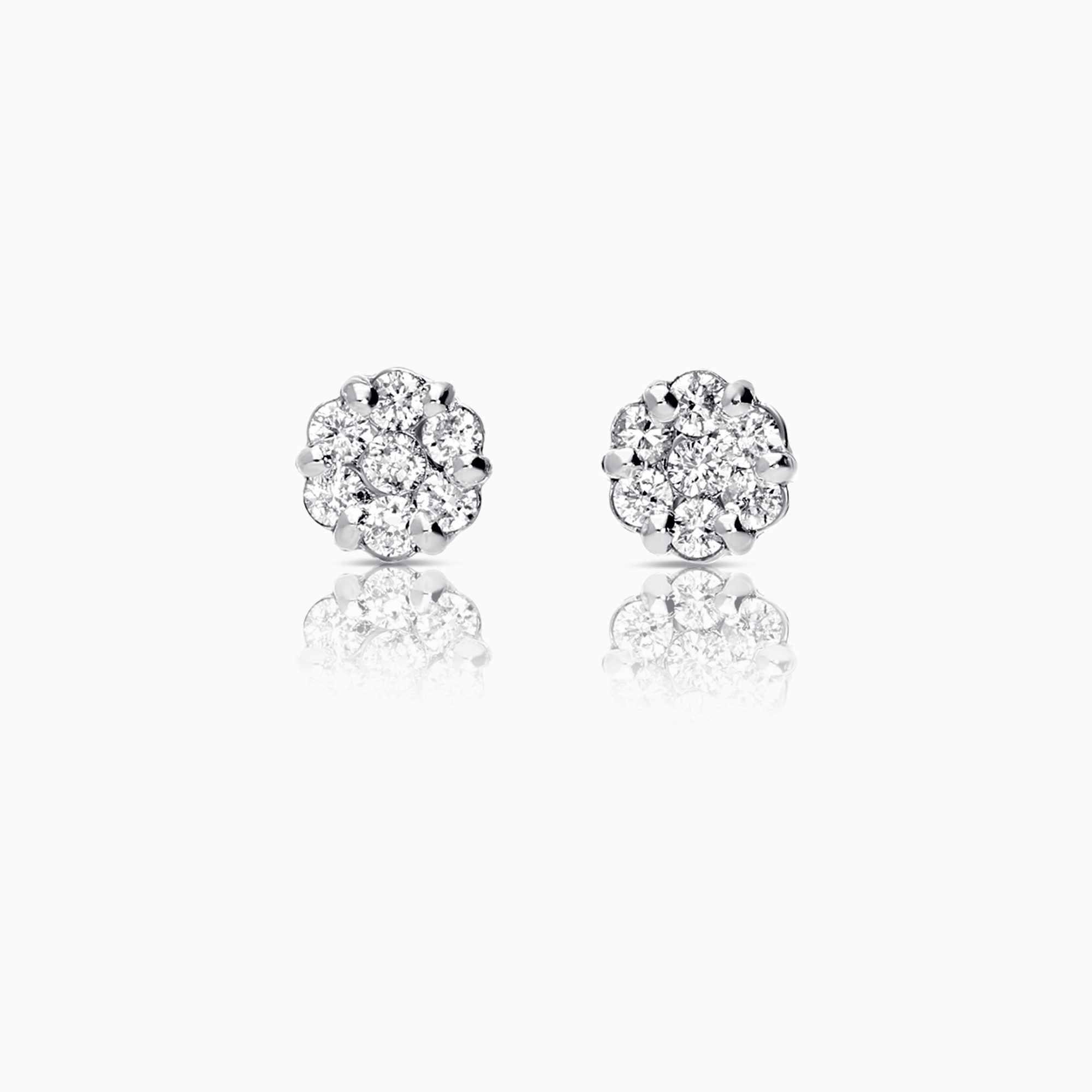 Diamond earrings 0.35ct 18K white gold