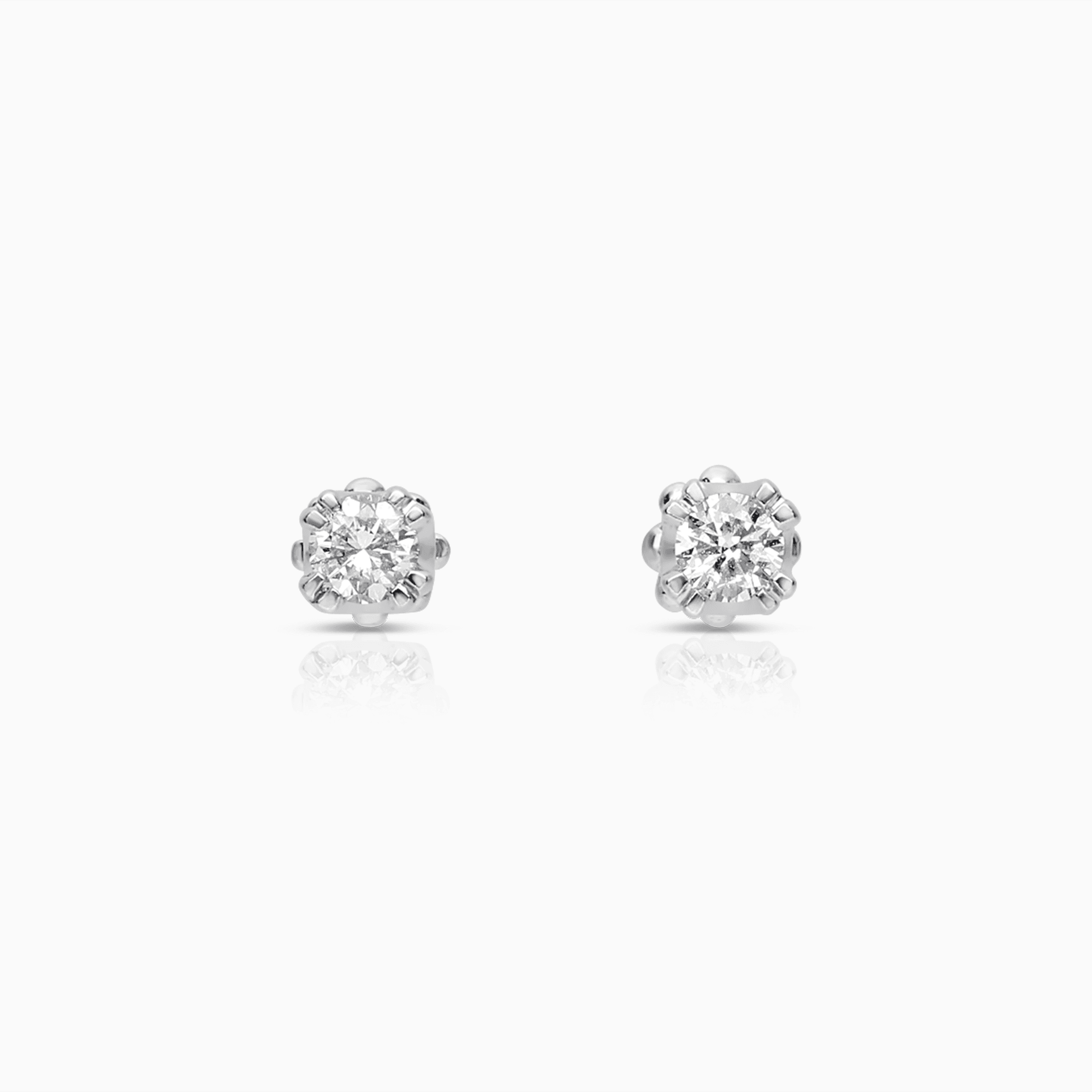 Diamantörhängen solitär 0,14ct 18K vitguld