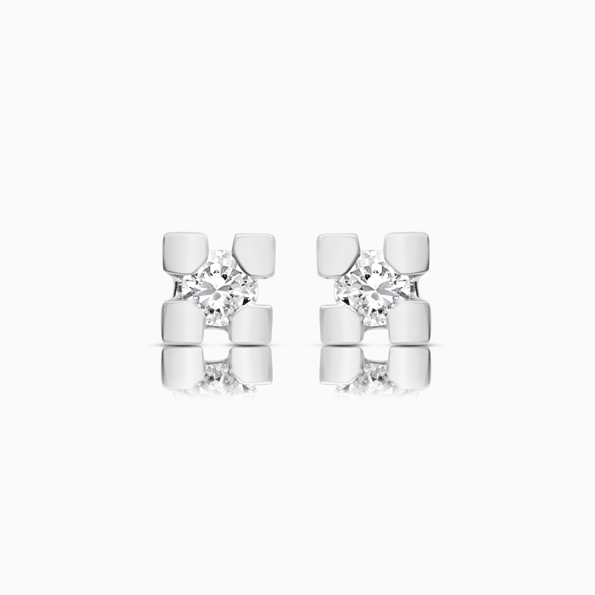 Diamantörhängen solitär 0,14ct 18K vitguld