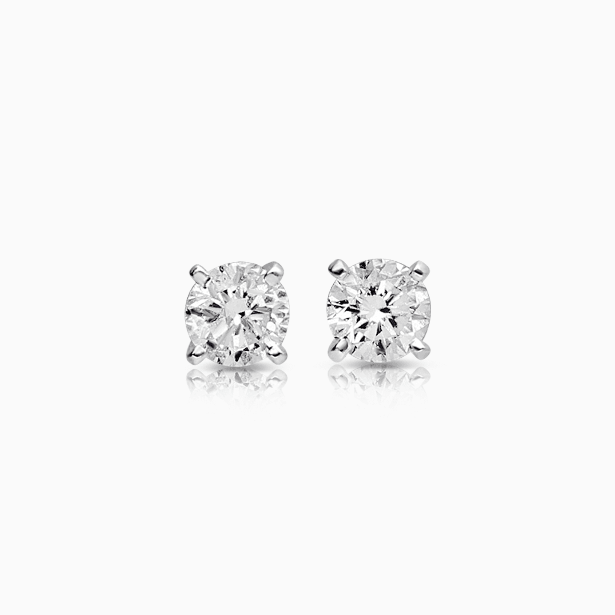 Diamantörhängen solitär 0,20ct 9K vitguld