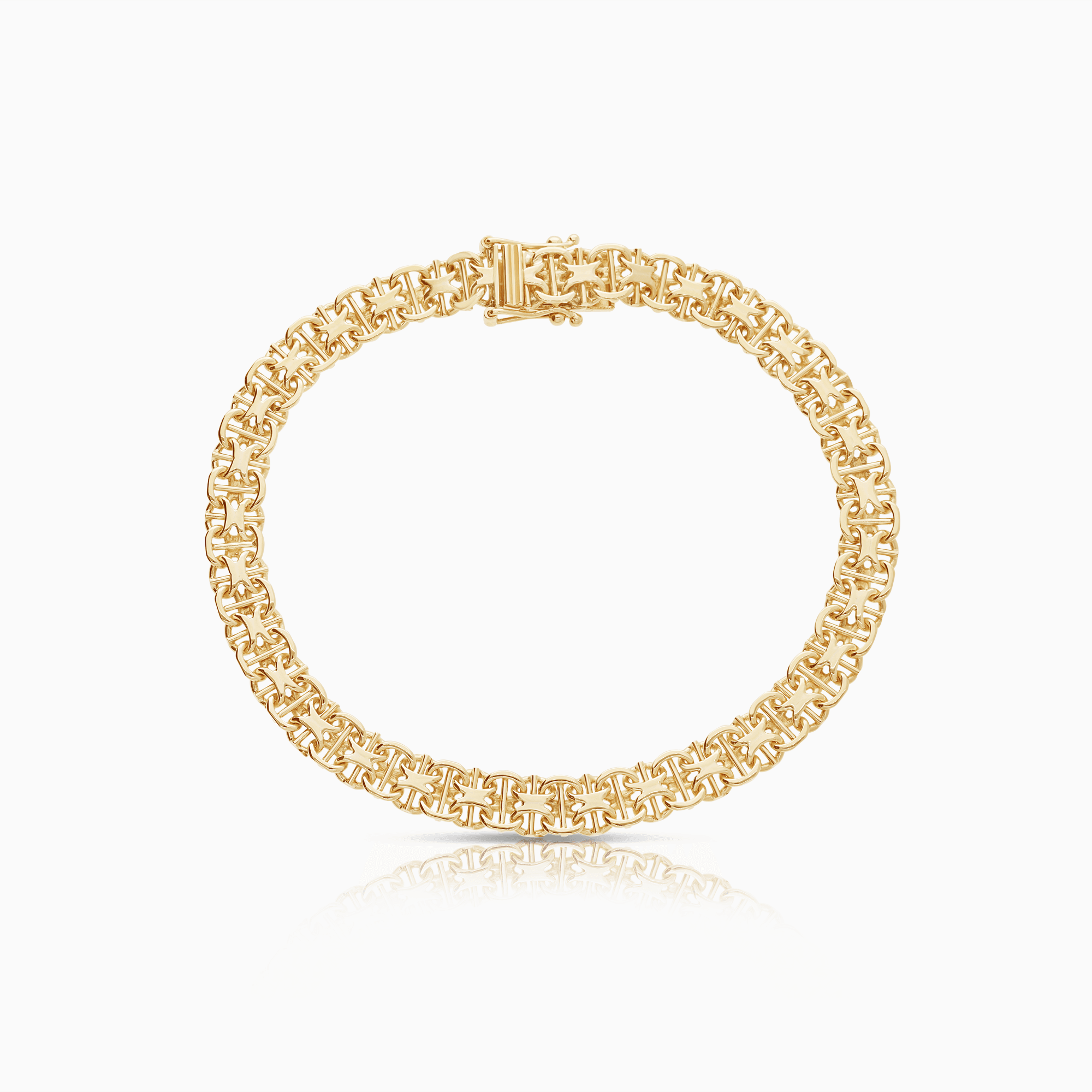 X-link bracelet with bar 12.62g 18K gold