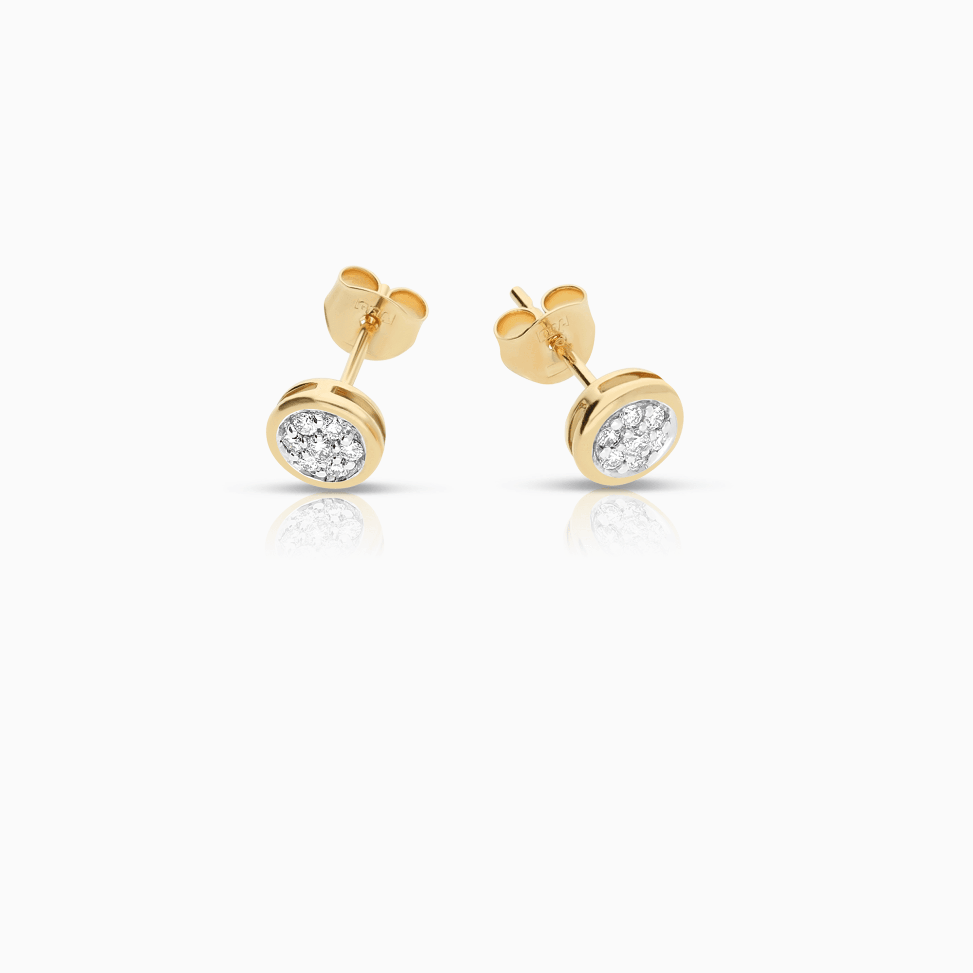 Diamond earrings 0.18ct 18K gold