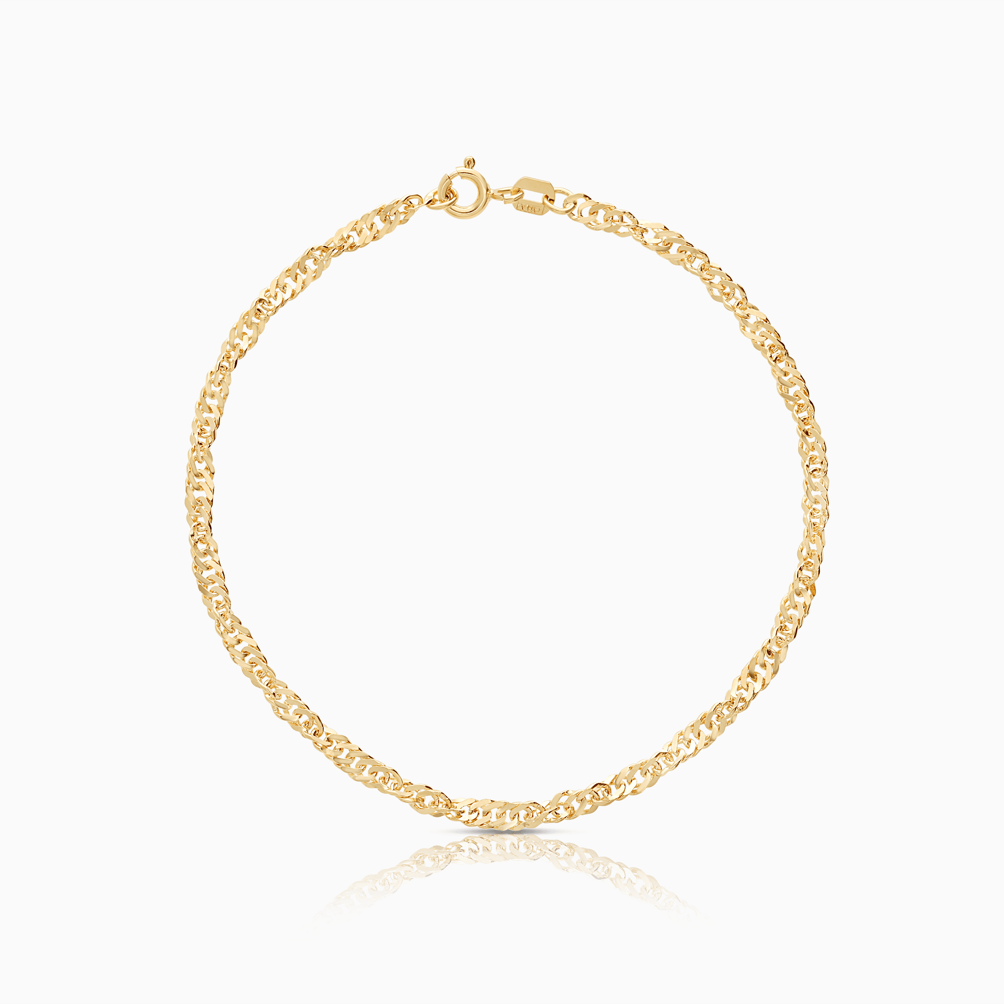 Singapore bracelet 2.95g 18K gold