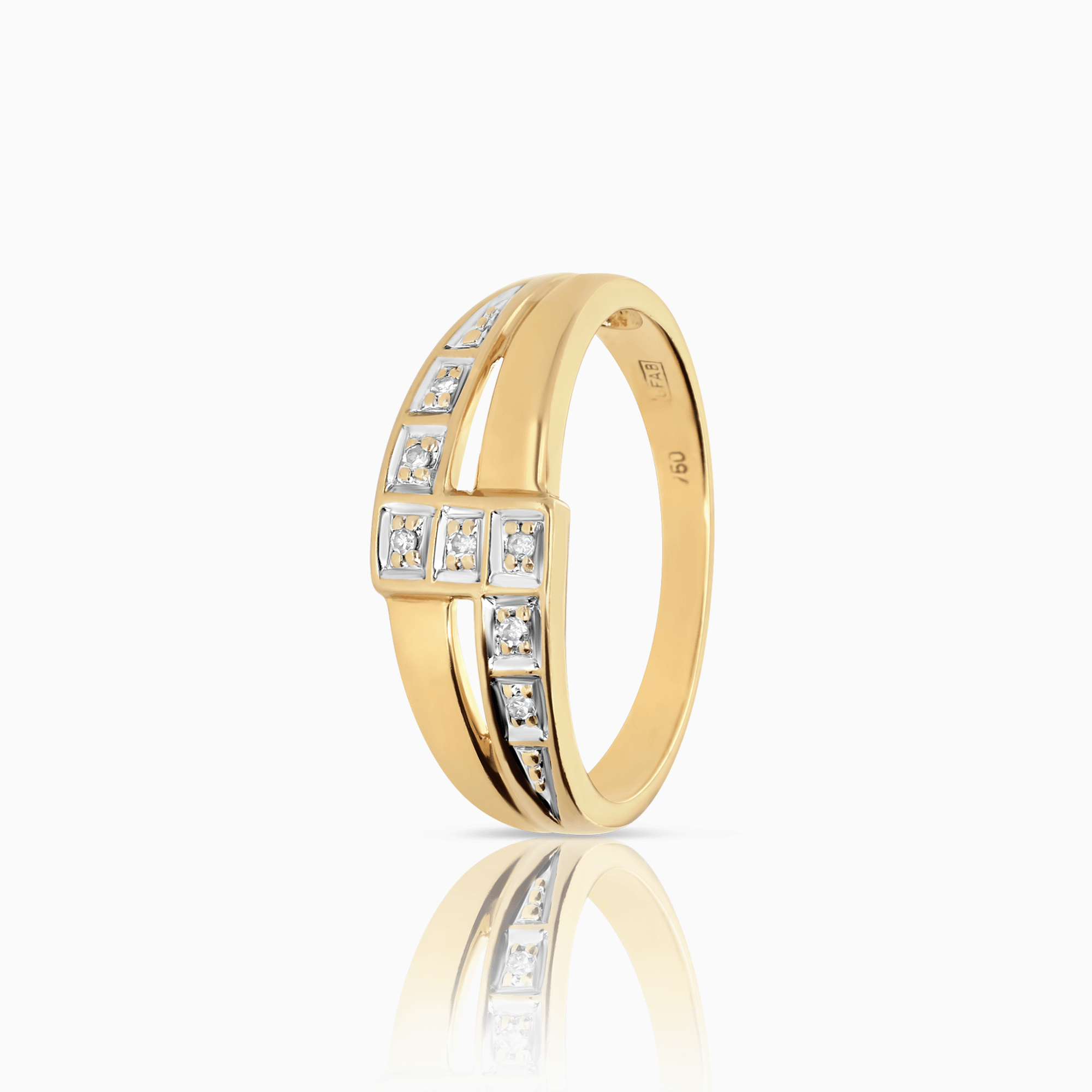 Diamantring 0,04ct 18K guld