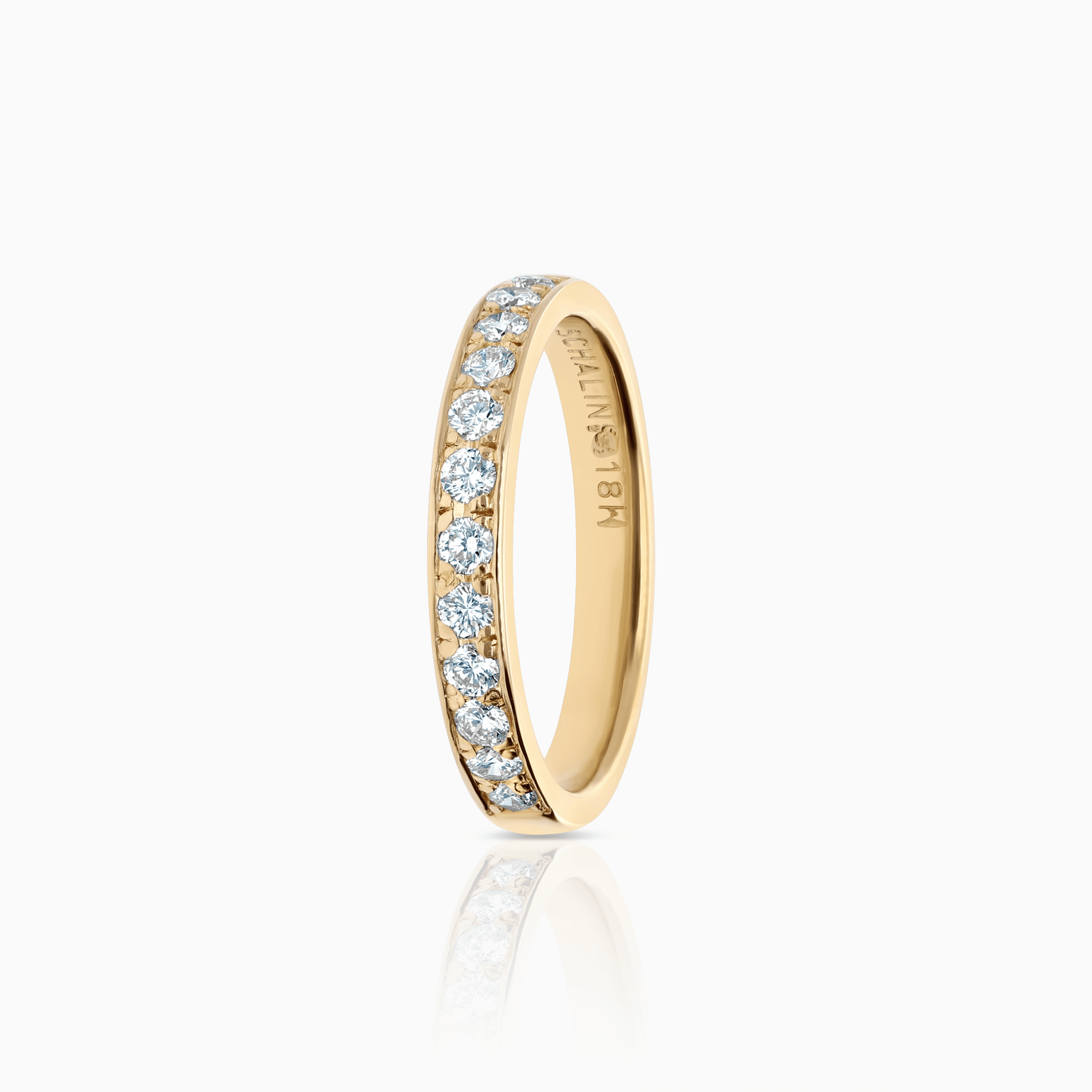 Half-eternity ring 0.36ct 18K gold