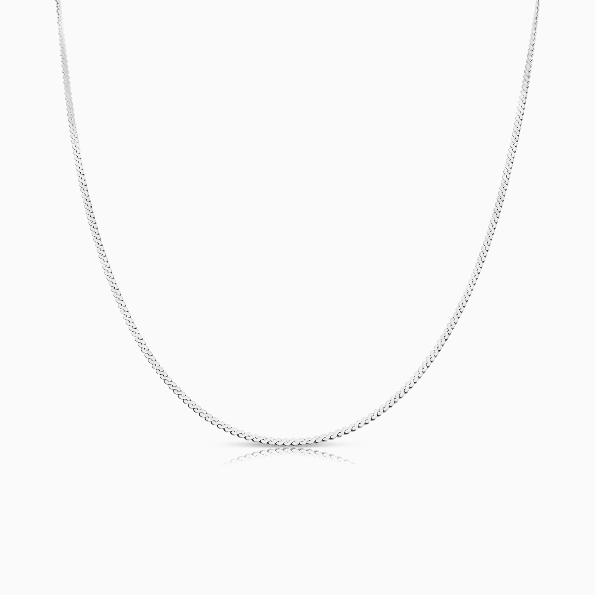 S-länk halsband 3,21g 18K vitguld