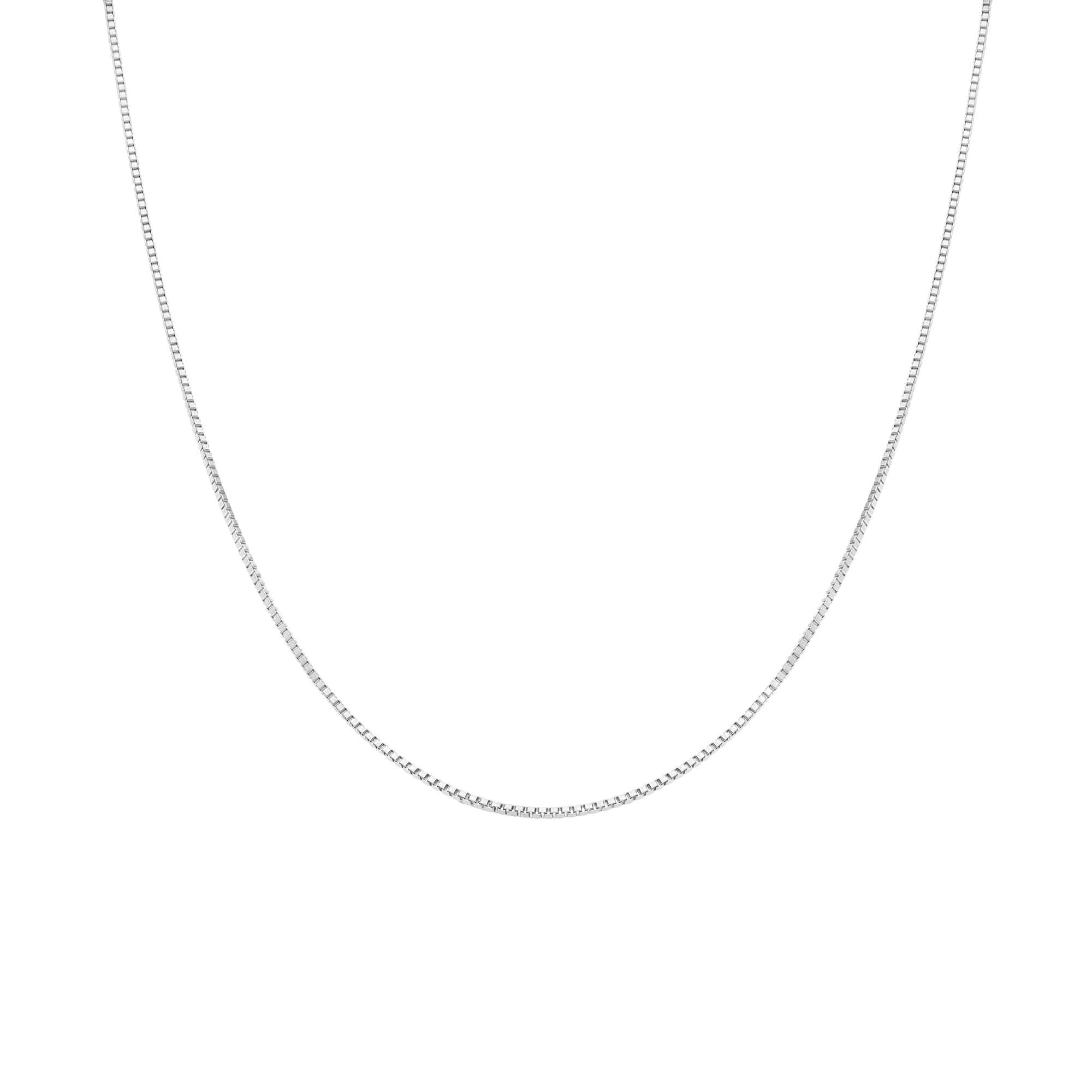 Box Chain 40.5cm 18K white gold