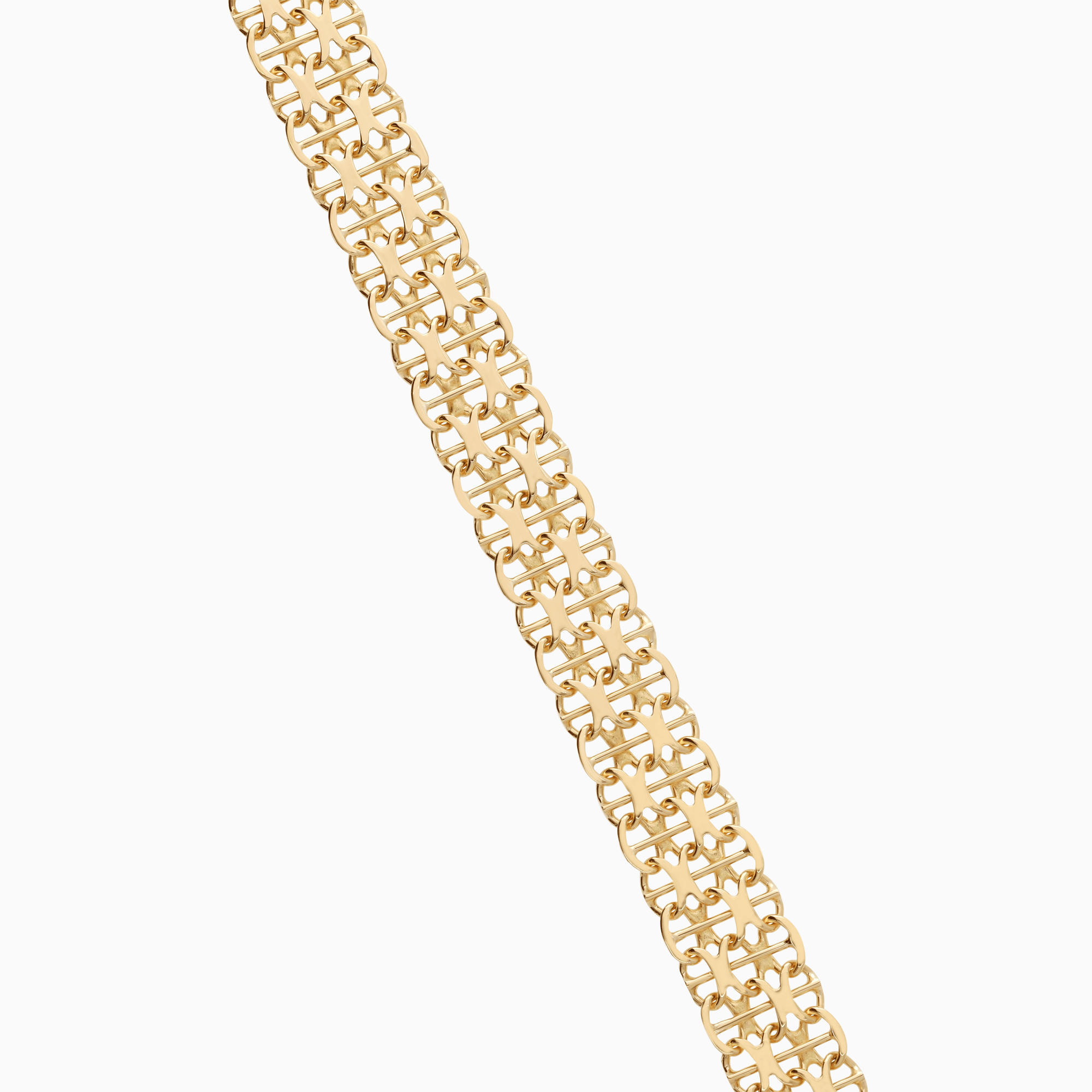 X-länk armband med stav 12,96g 18K guld