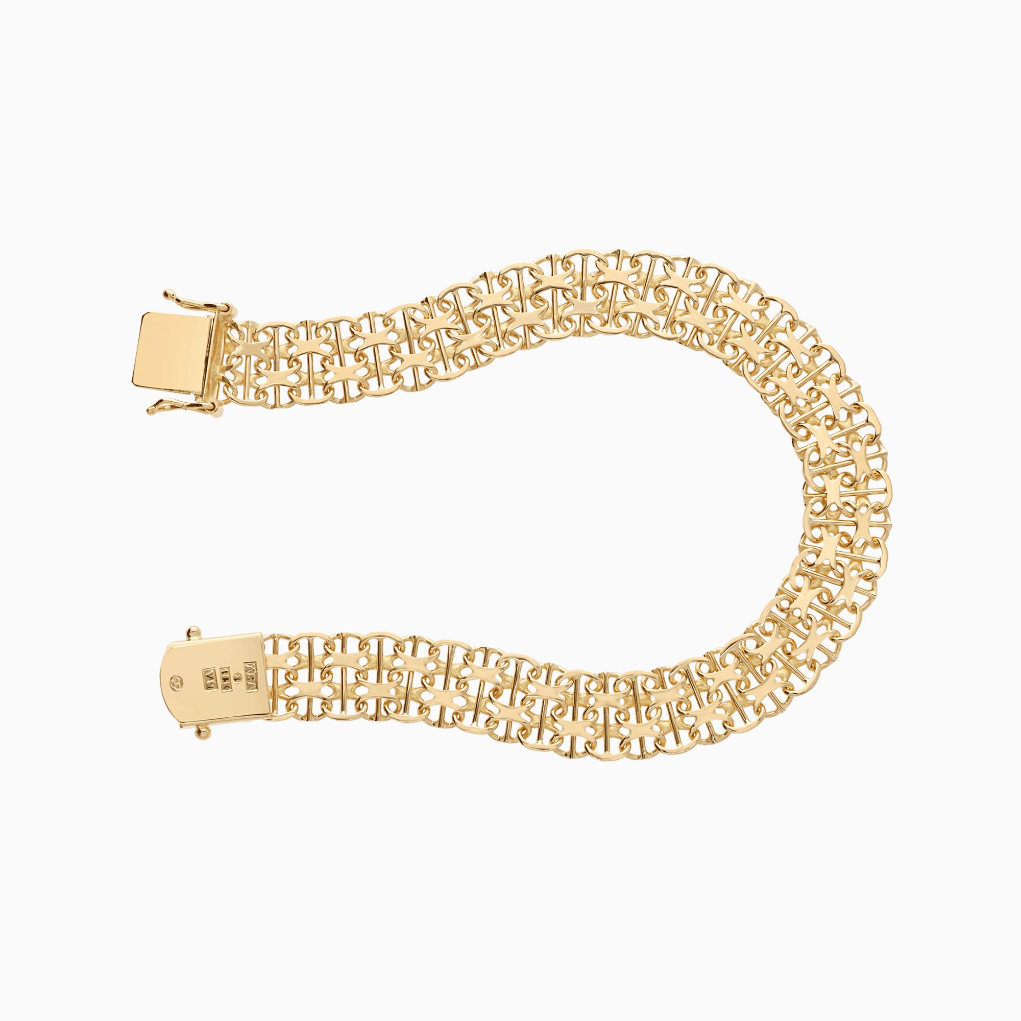 X-länk armband med stav 12,96g 18K guld