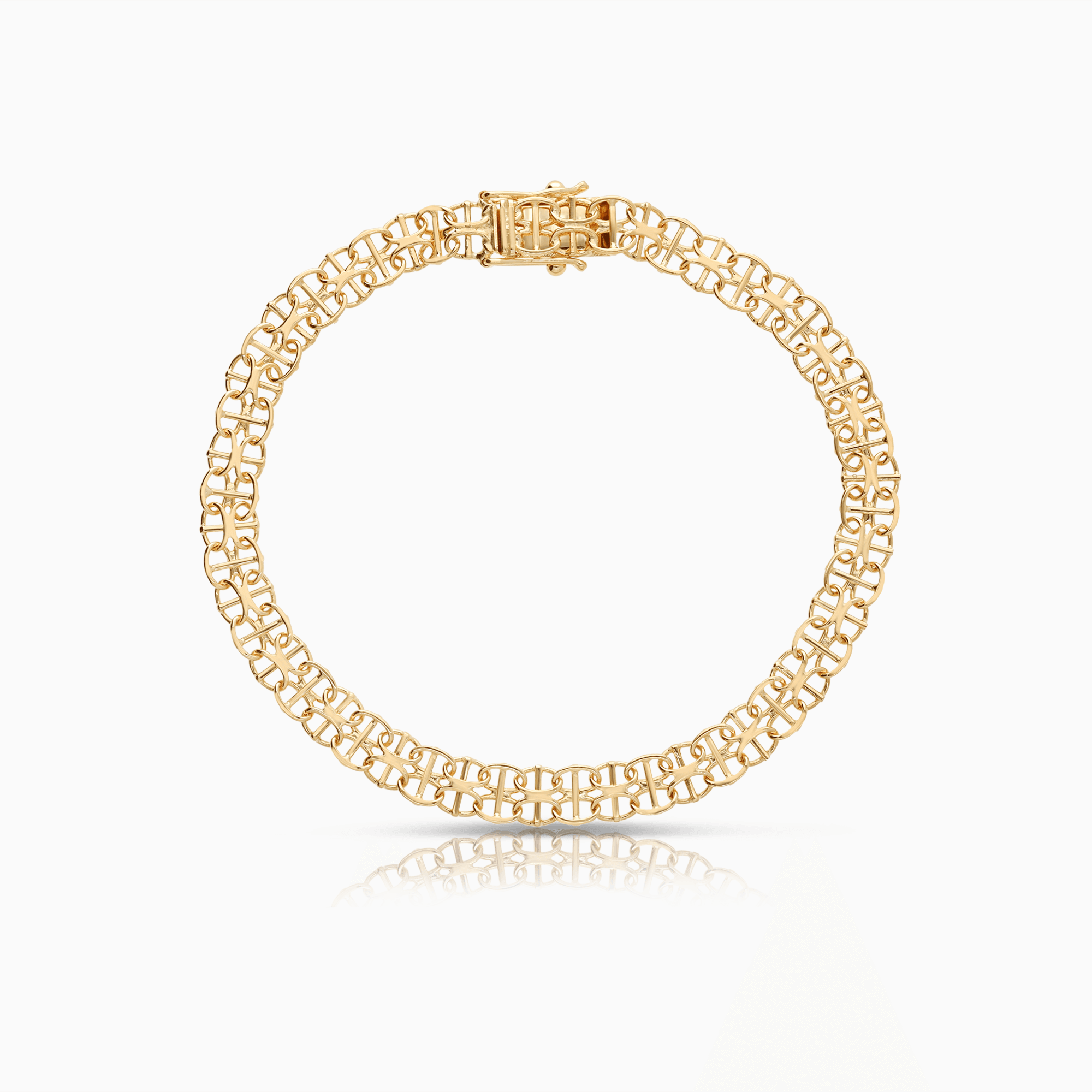 X-länk armband med stav 6,12g 18K guld