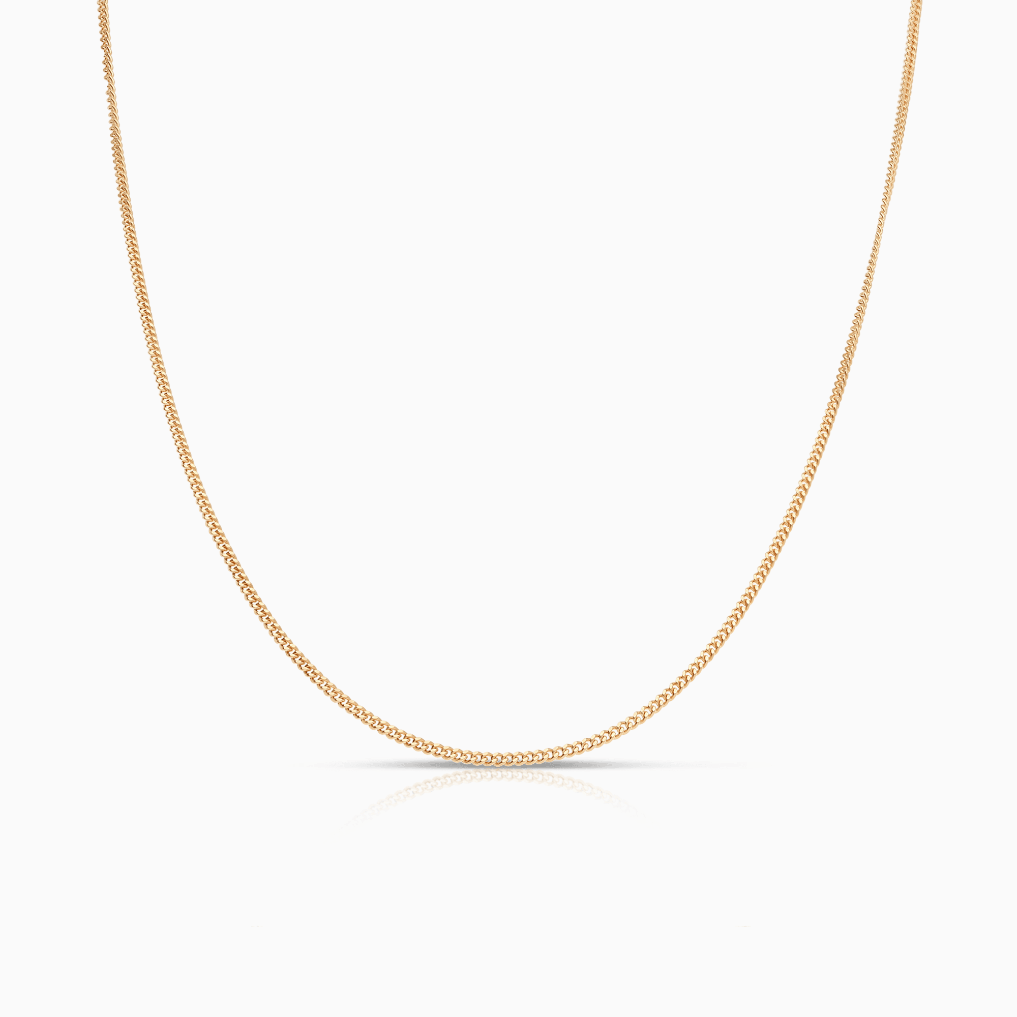 Curb chain 45cm 18K gold