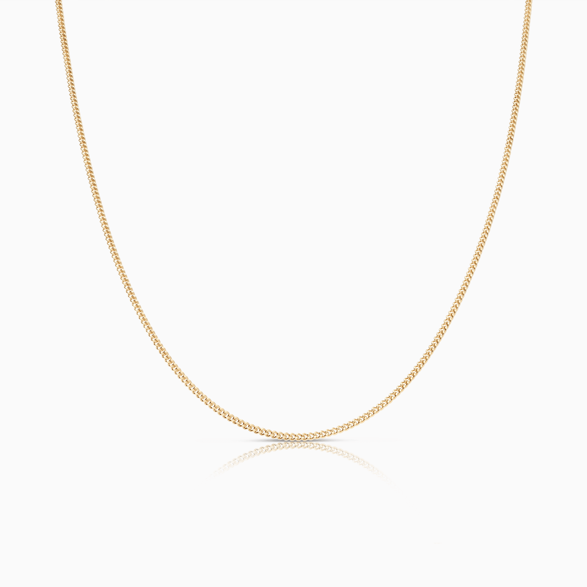 Curb chain 45cm 18K gold