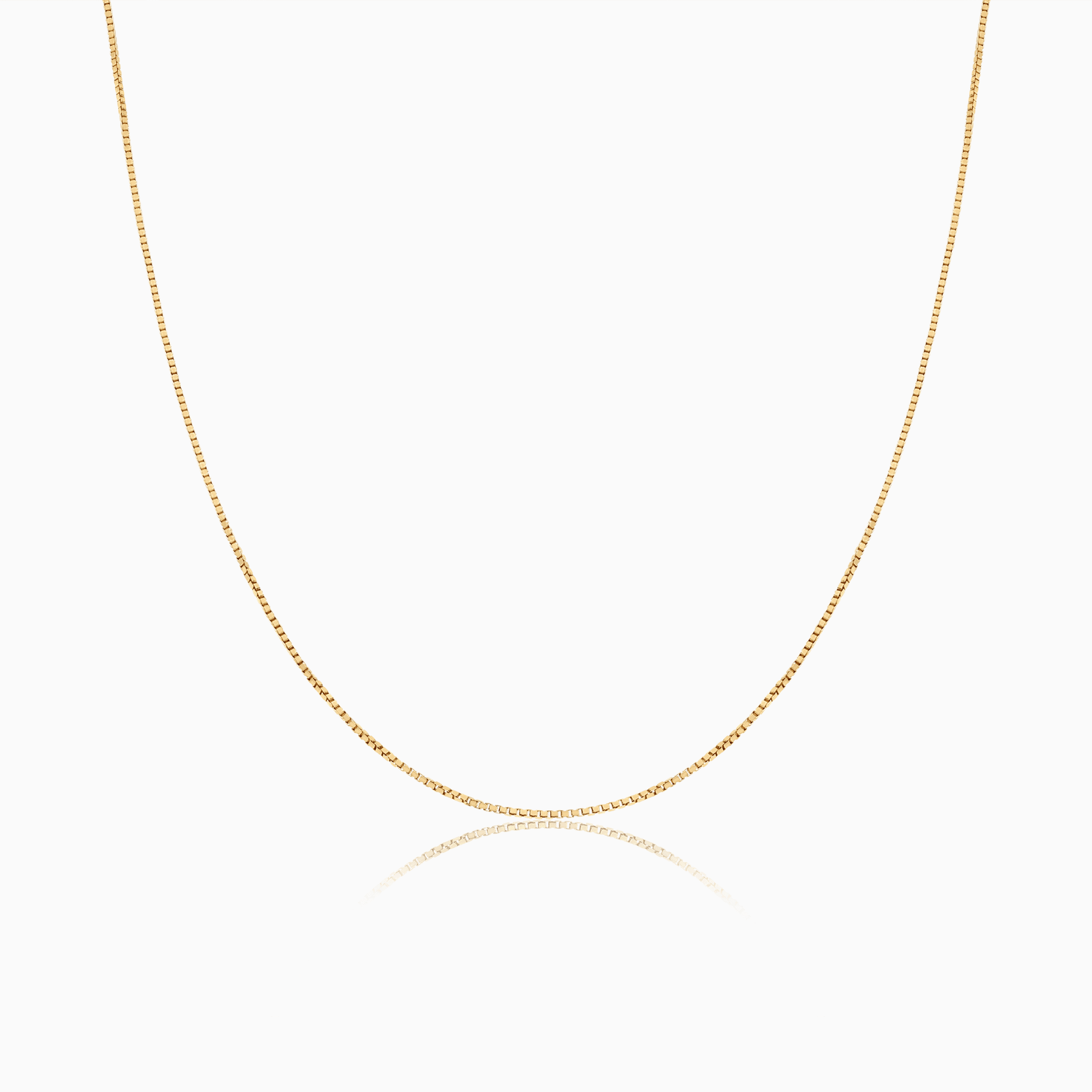 Box Chain 43cm 18K Gold