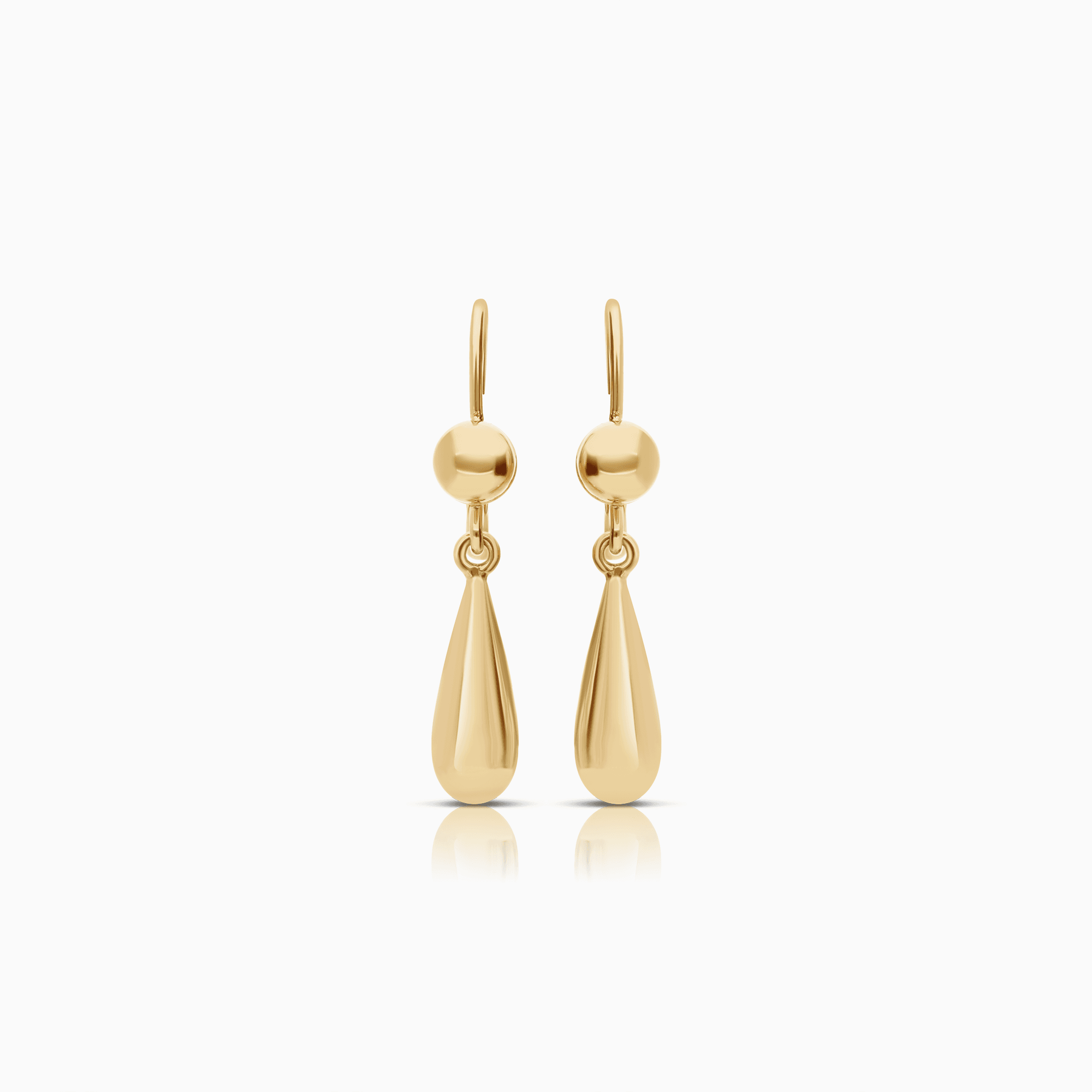 Gold drop earrings 2.72g 18K
