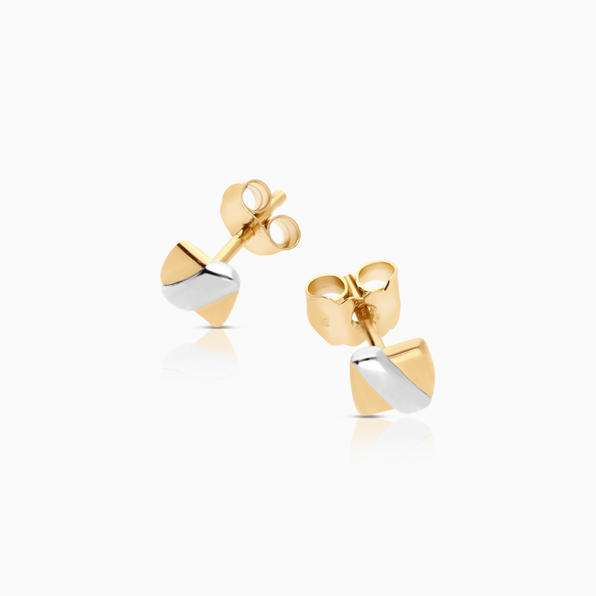 Gold earrings 0.94g 18K white gold/gold