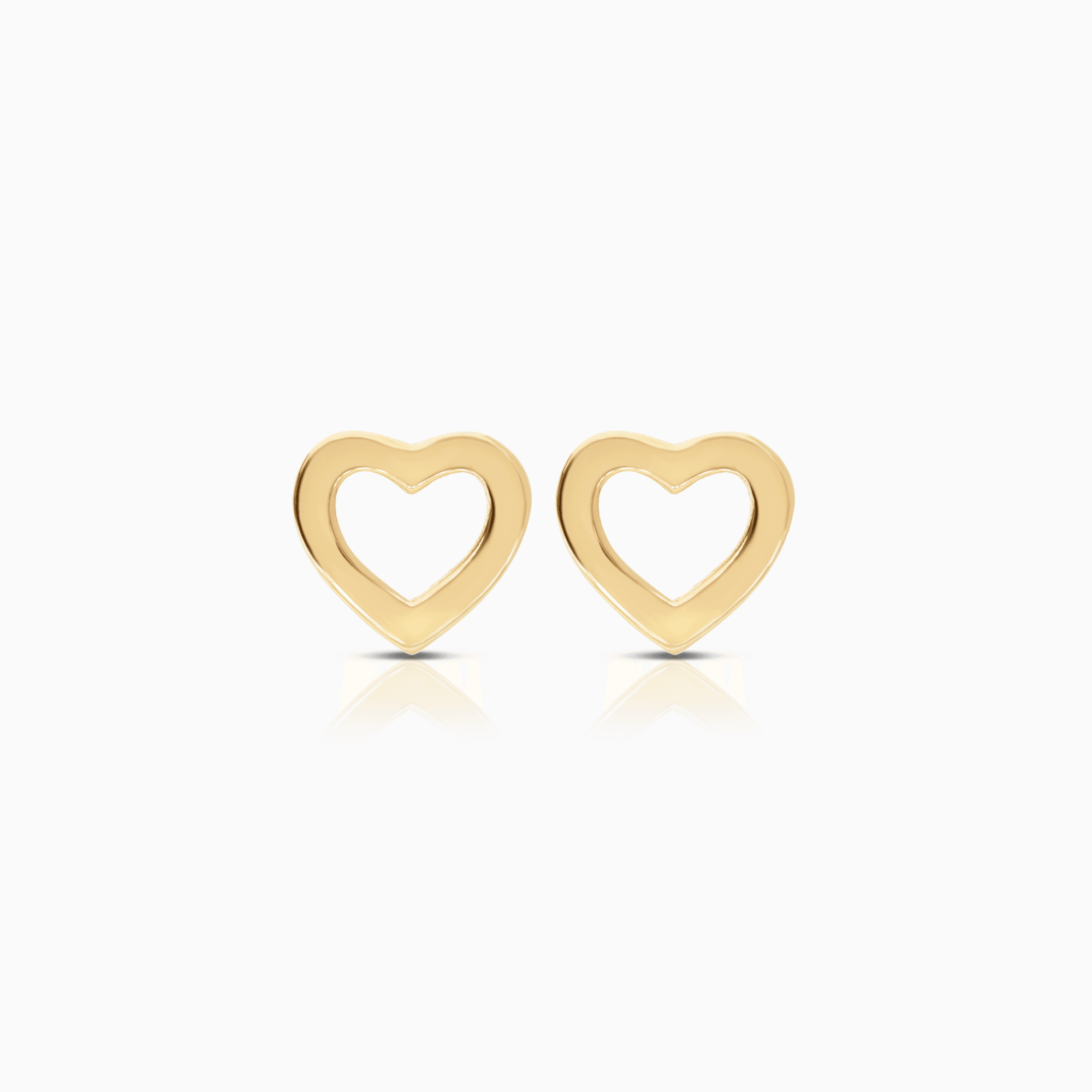 Gold heart earrings 0.65g 18K gold