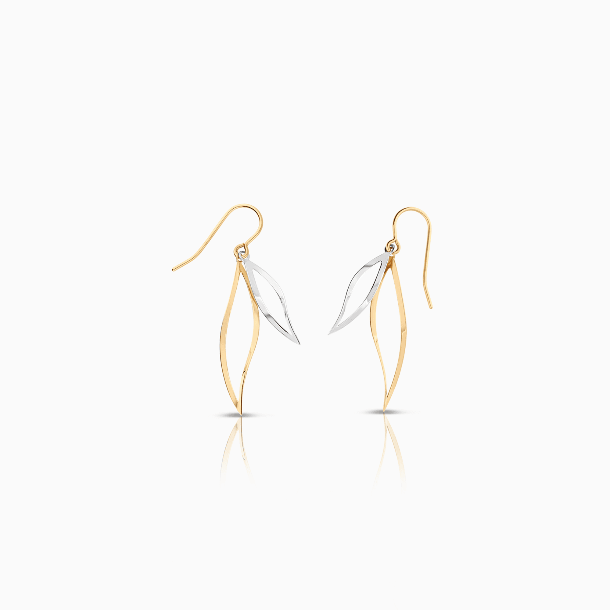 Gold earrings 1.76g 18K gold/white gold