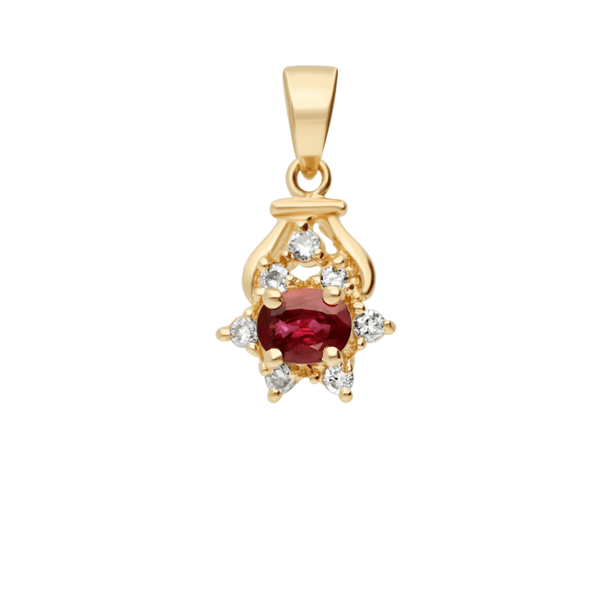 Star Pendant 0.39ct 18K Gold