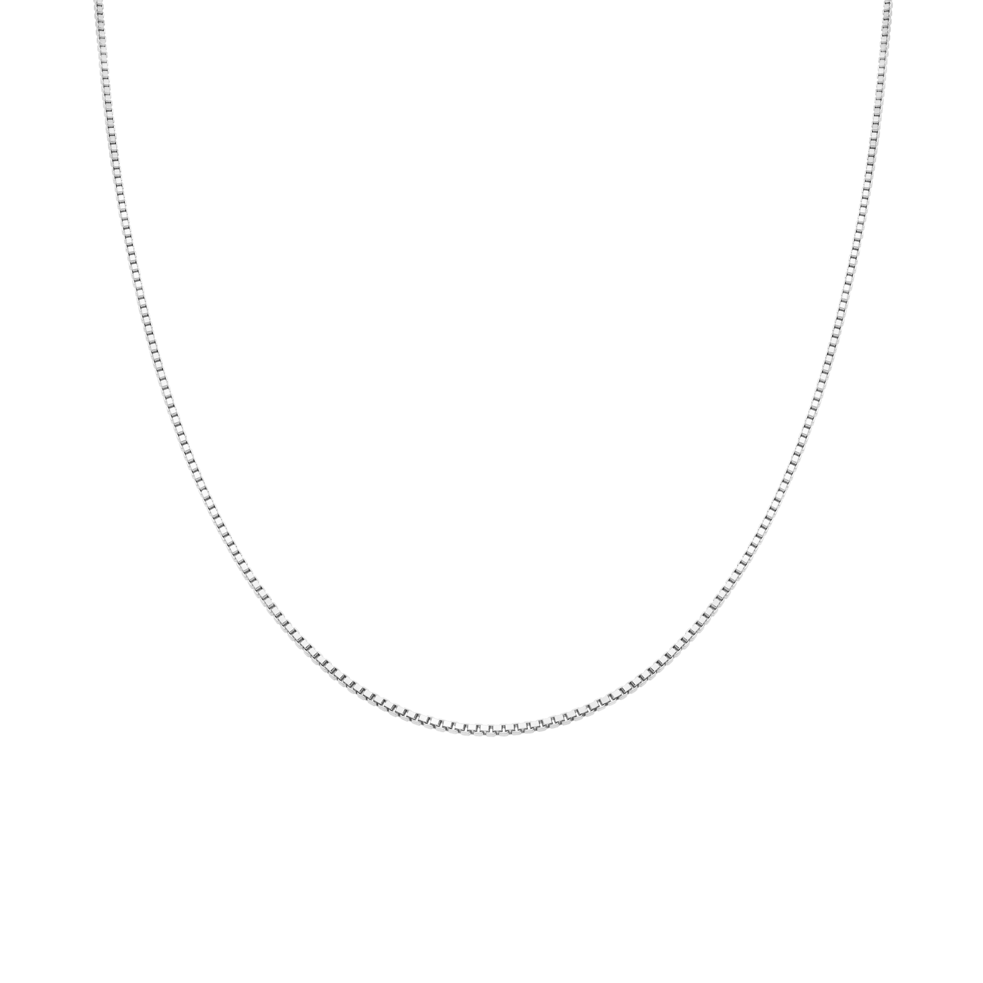 Box Chain 41cm 18K white gold