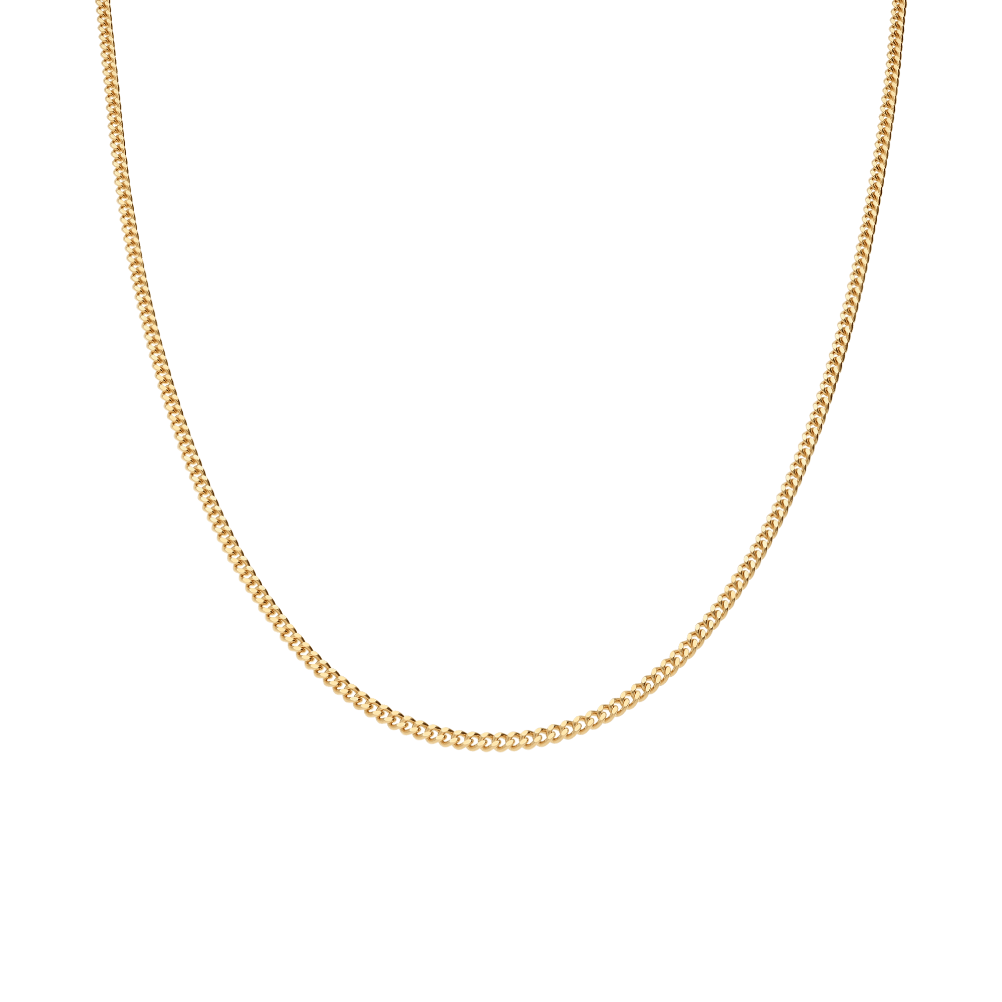 Curb Chain 46cm 18K Gold