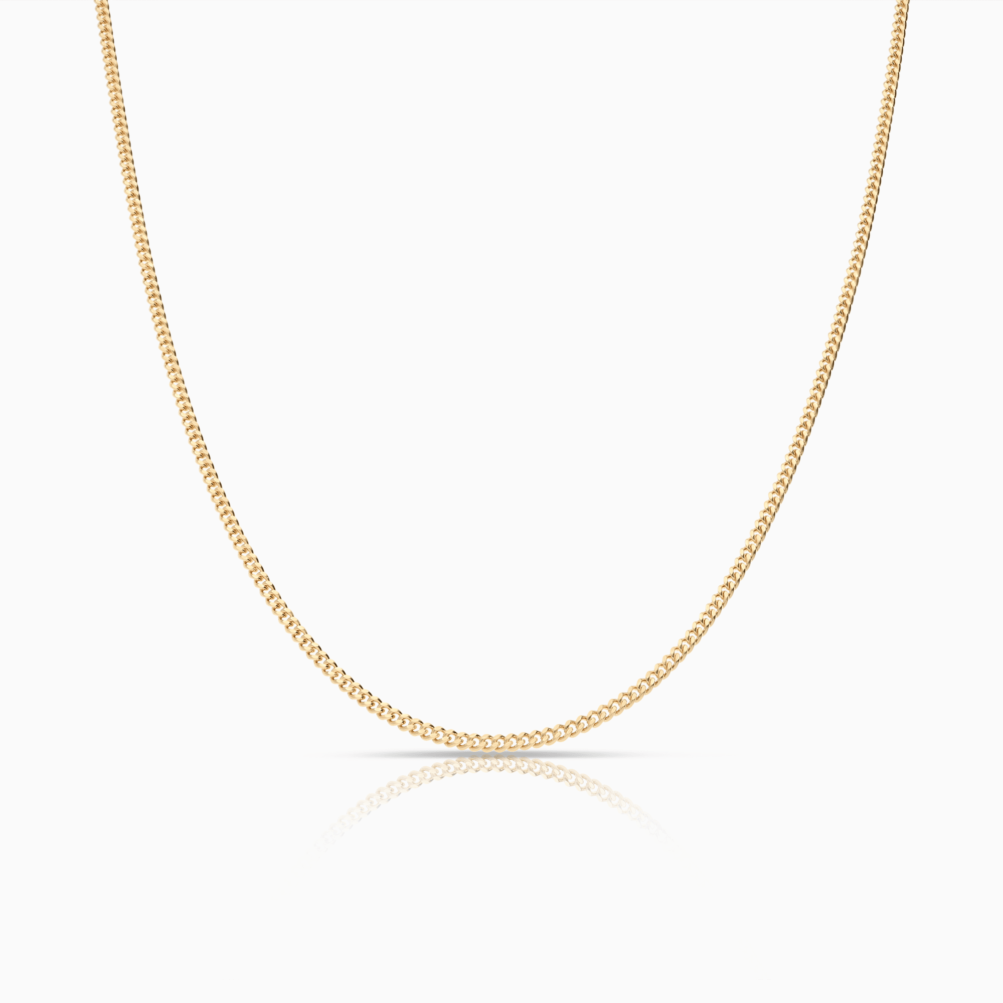 Curb chain 50cm 18K gold