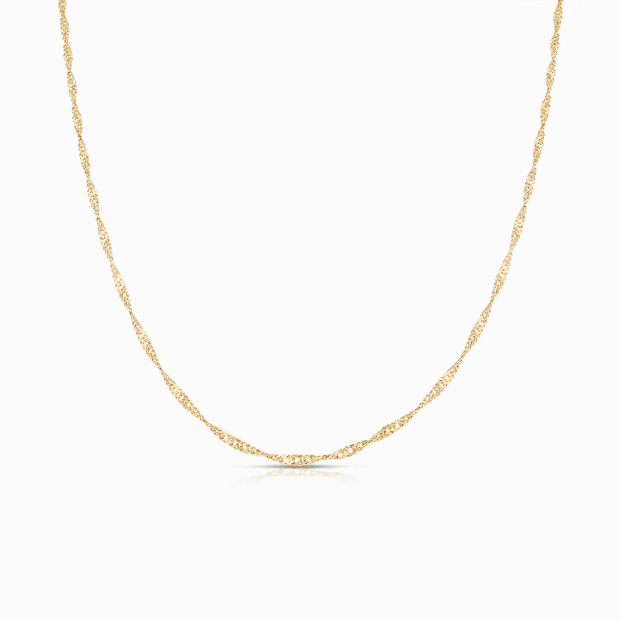 Singapore chain 43cm 18K gold