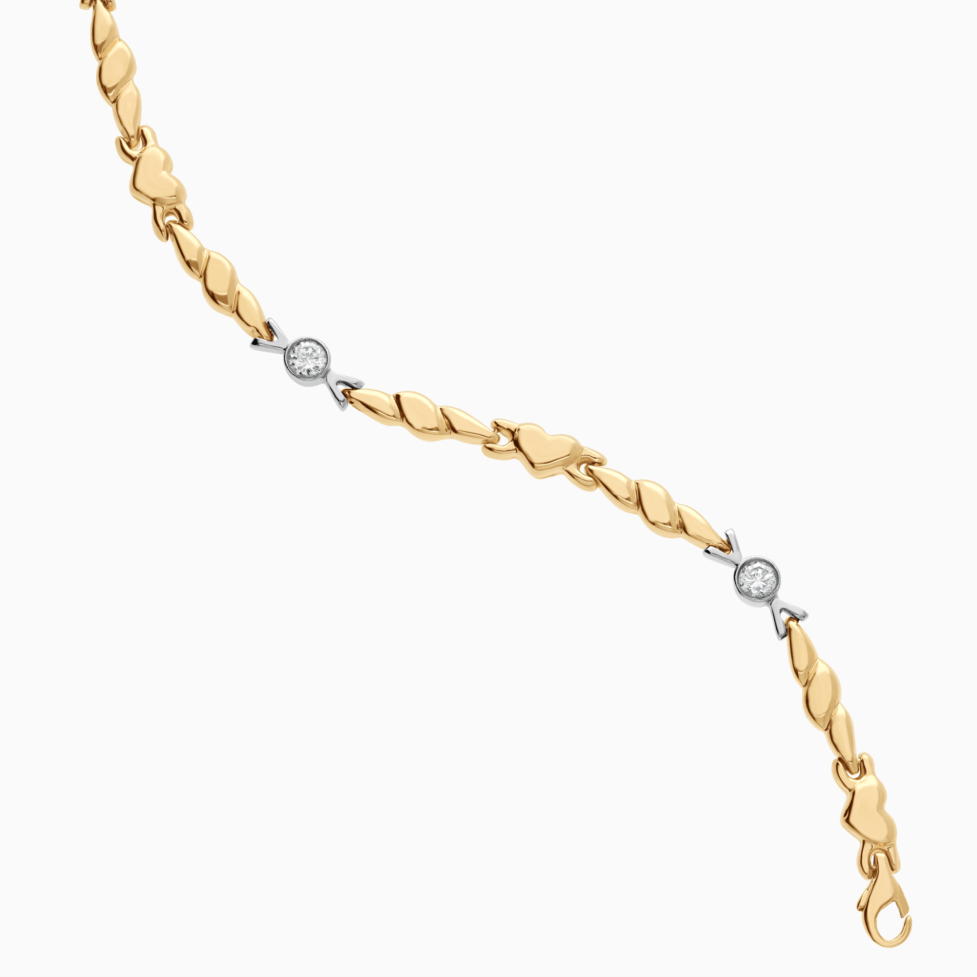 Guldarmband med vita stenar 4,6g 14K guld