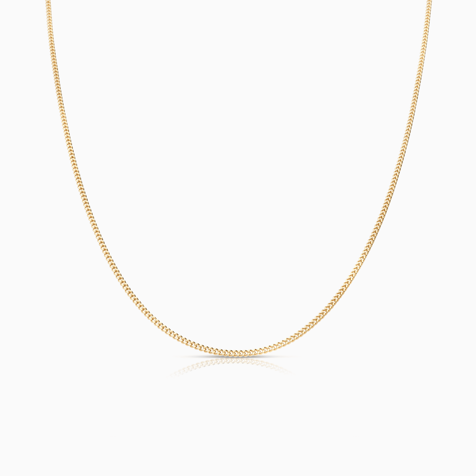 Curb Chain 46cm 18K Gold