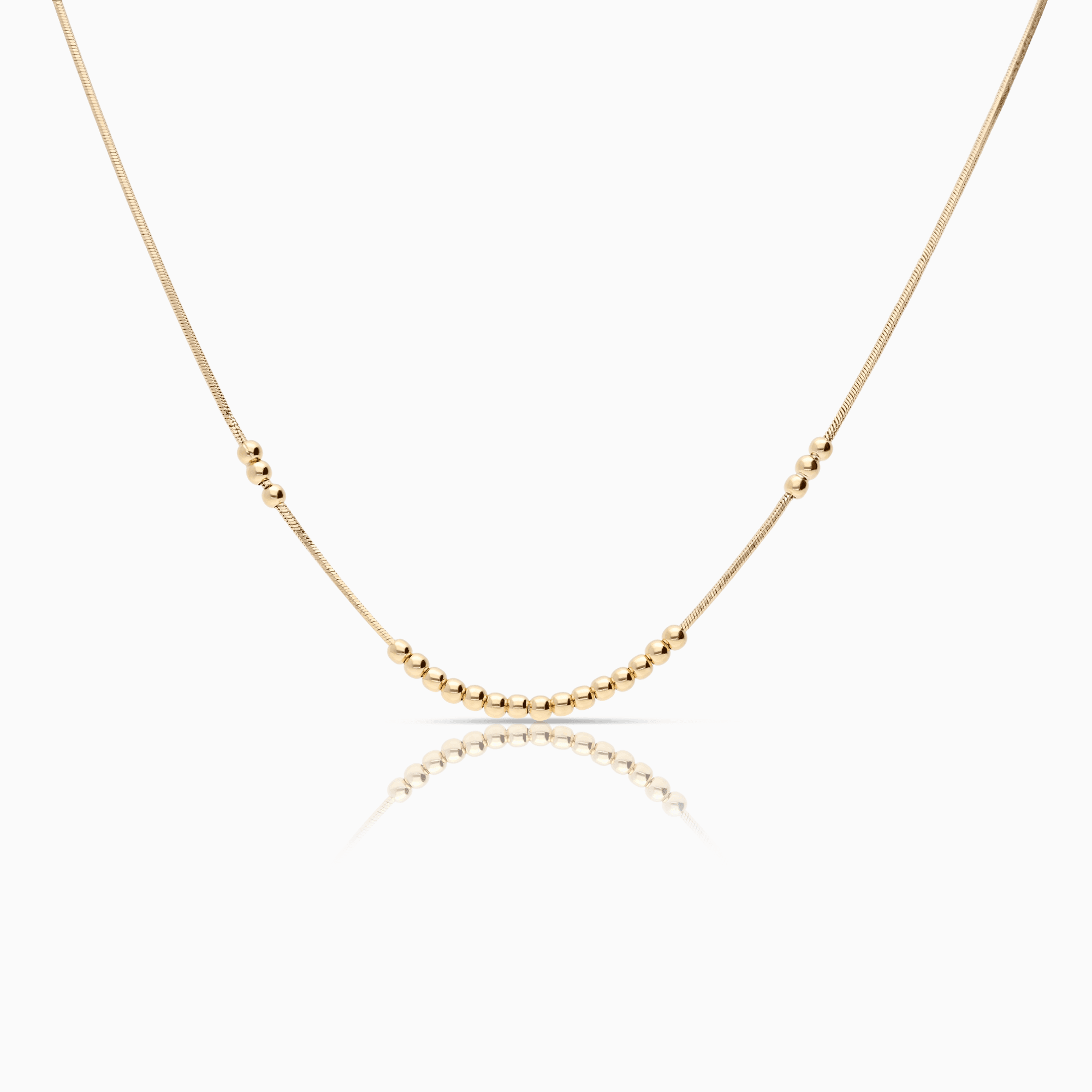 Guldhalsband med kulor 3,98g 18K guld