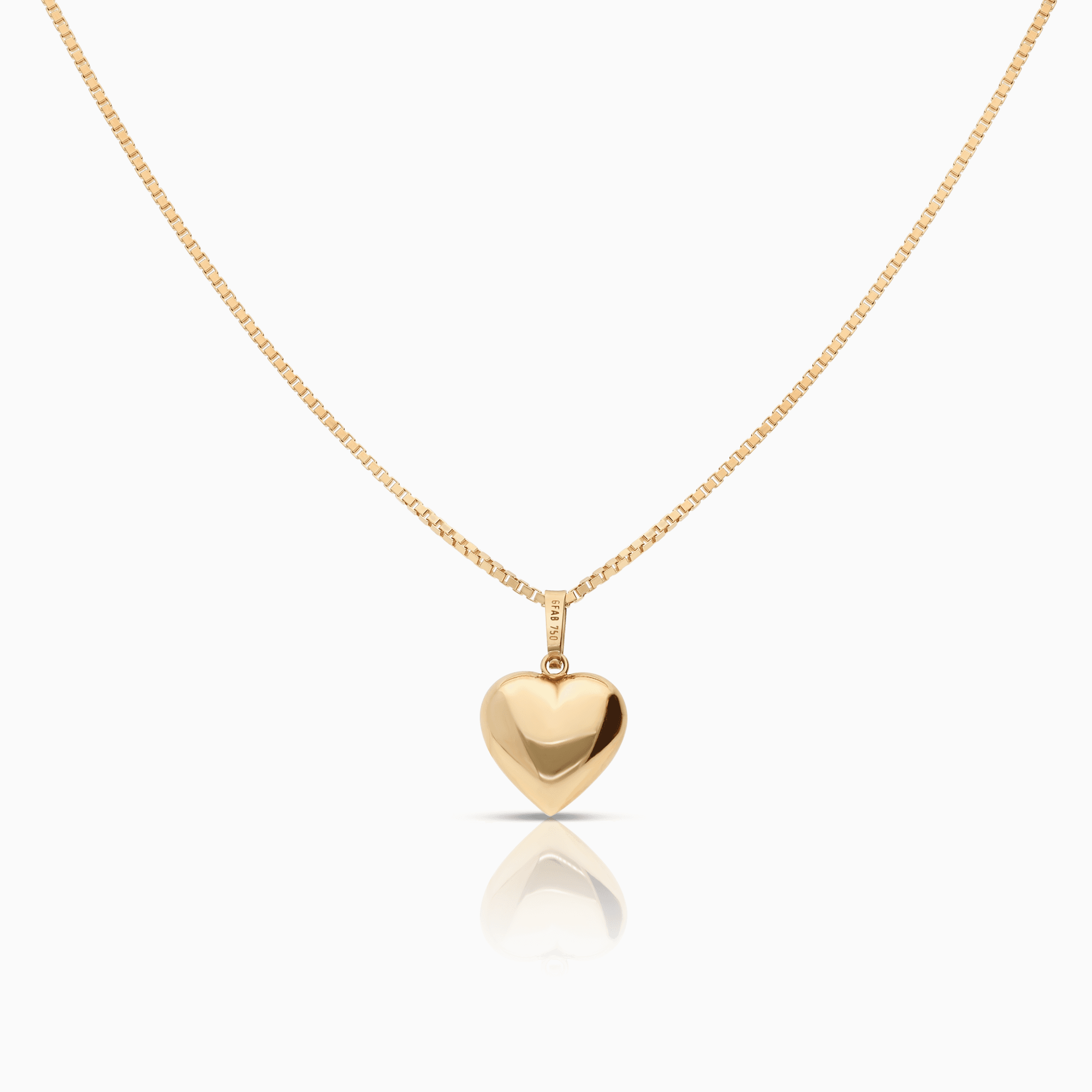 Venezia Necklace with Heart 4.74g 18K Gold