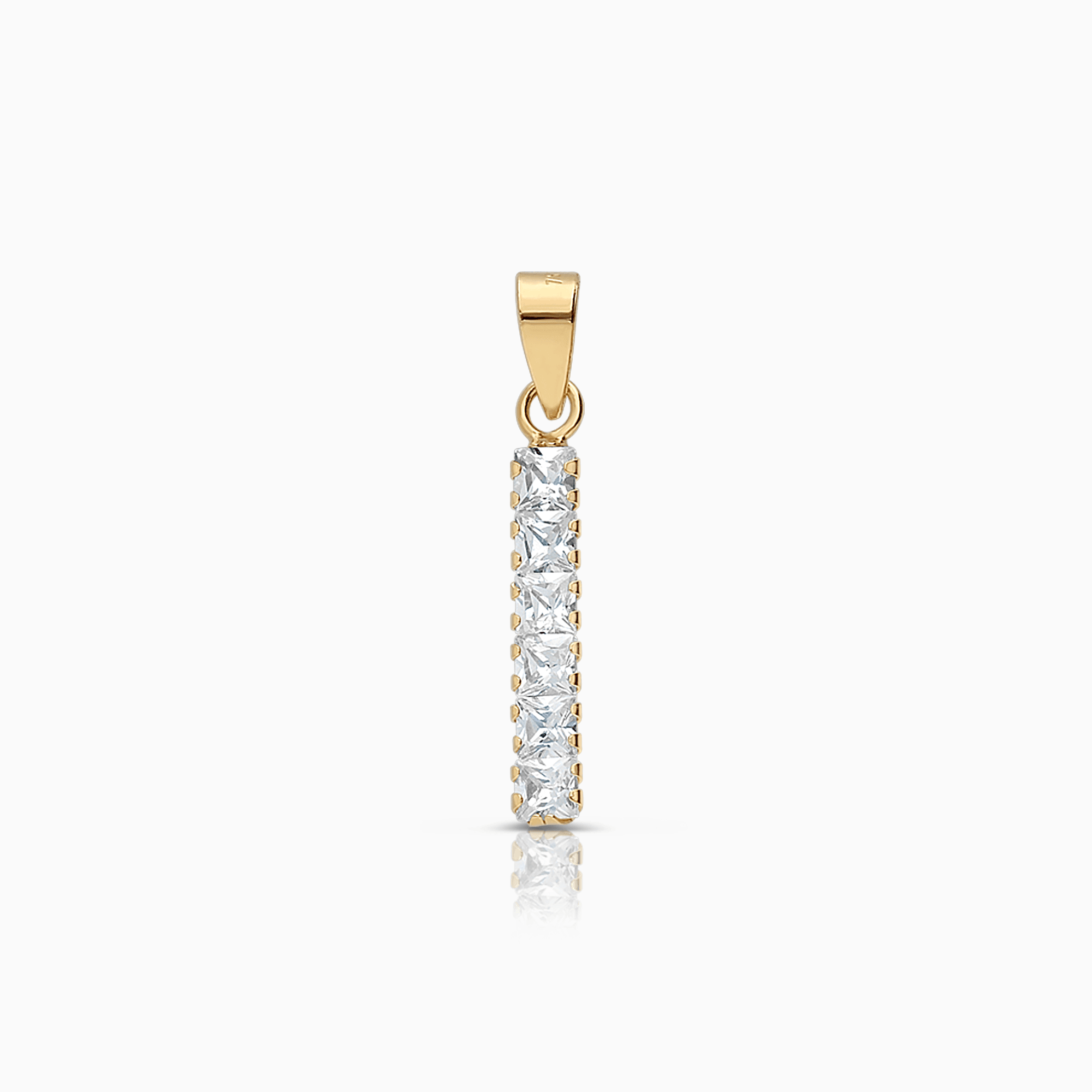 Pendant with white stones 0.54g 18K gold