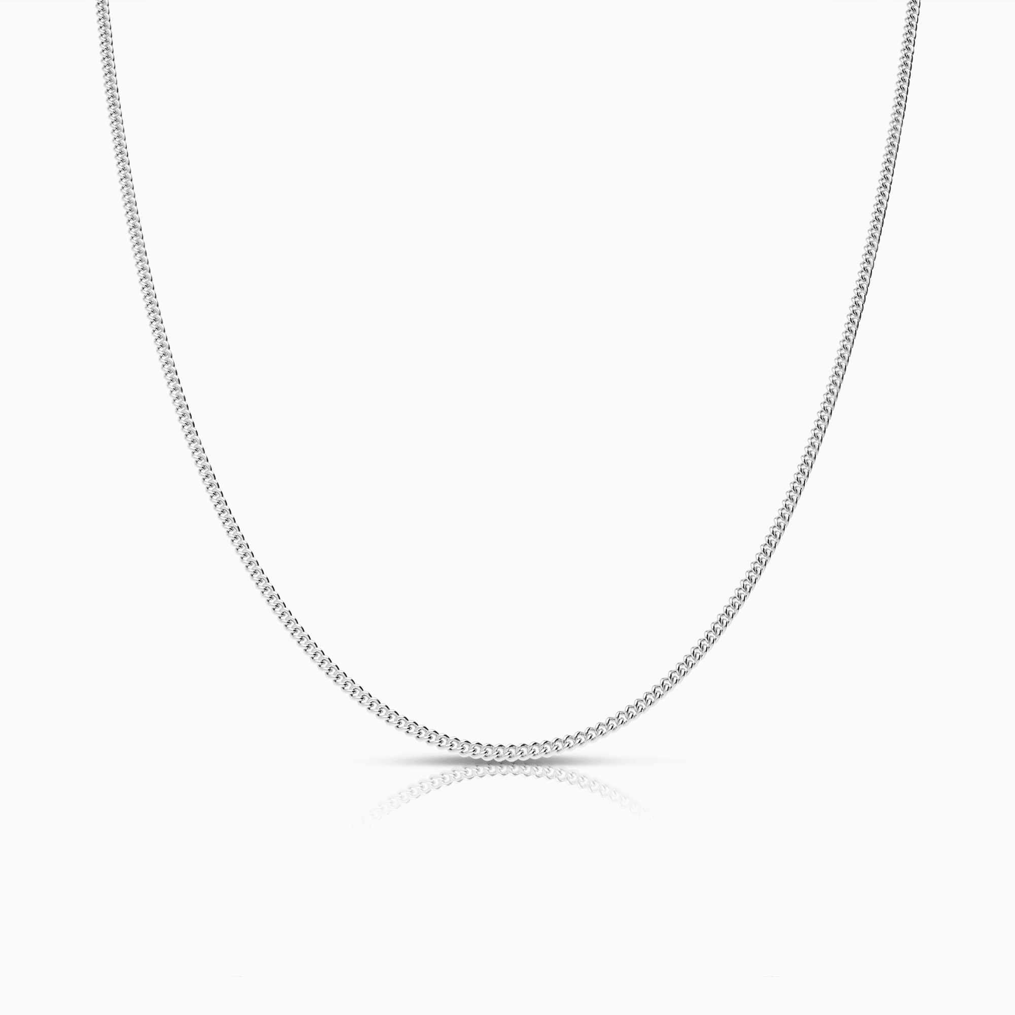 Pansarkedja 42cm 18K vitguld