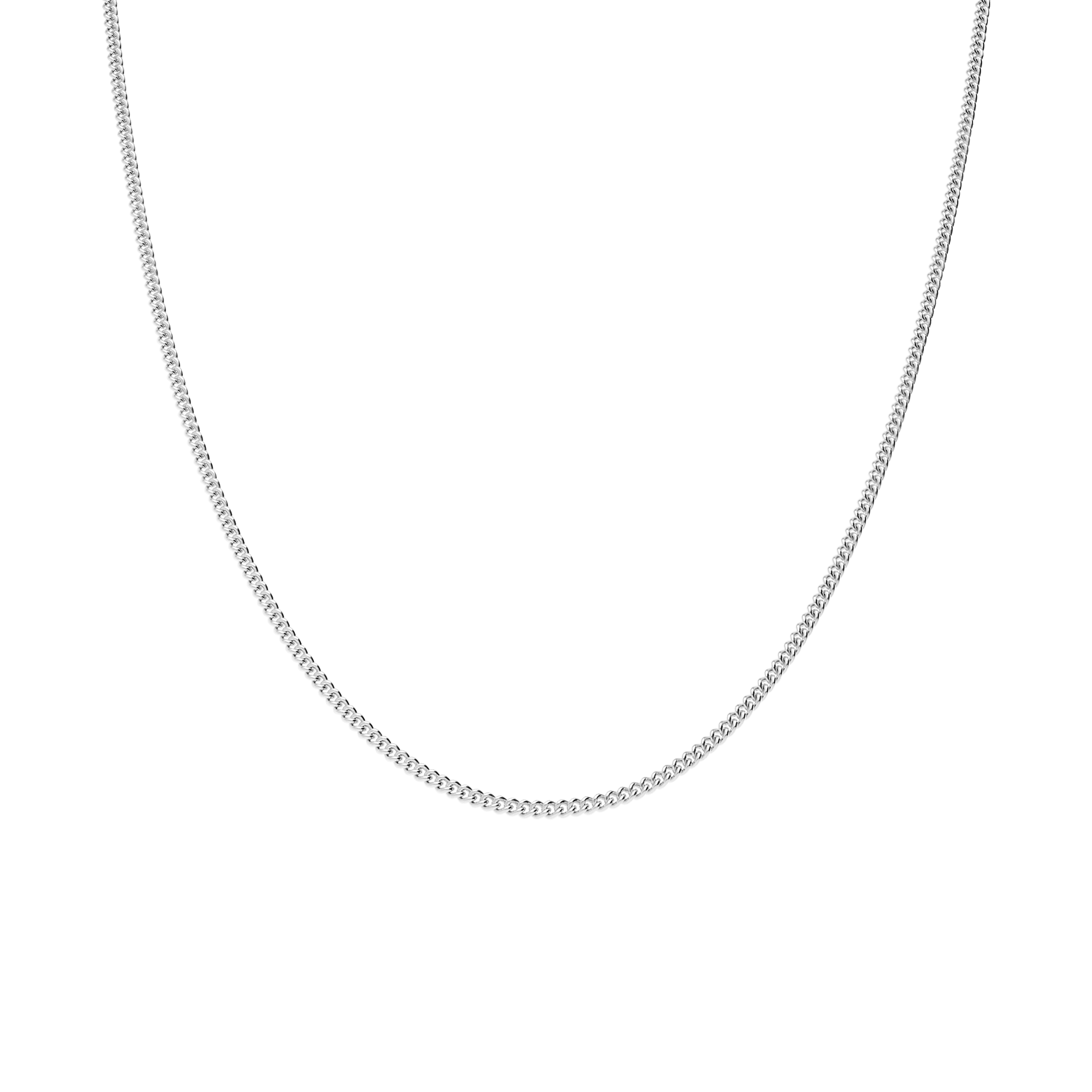 Pansarkedja 42cm 18K vitguld