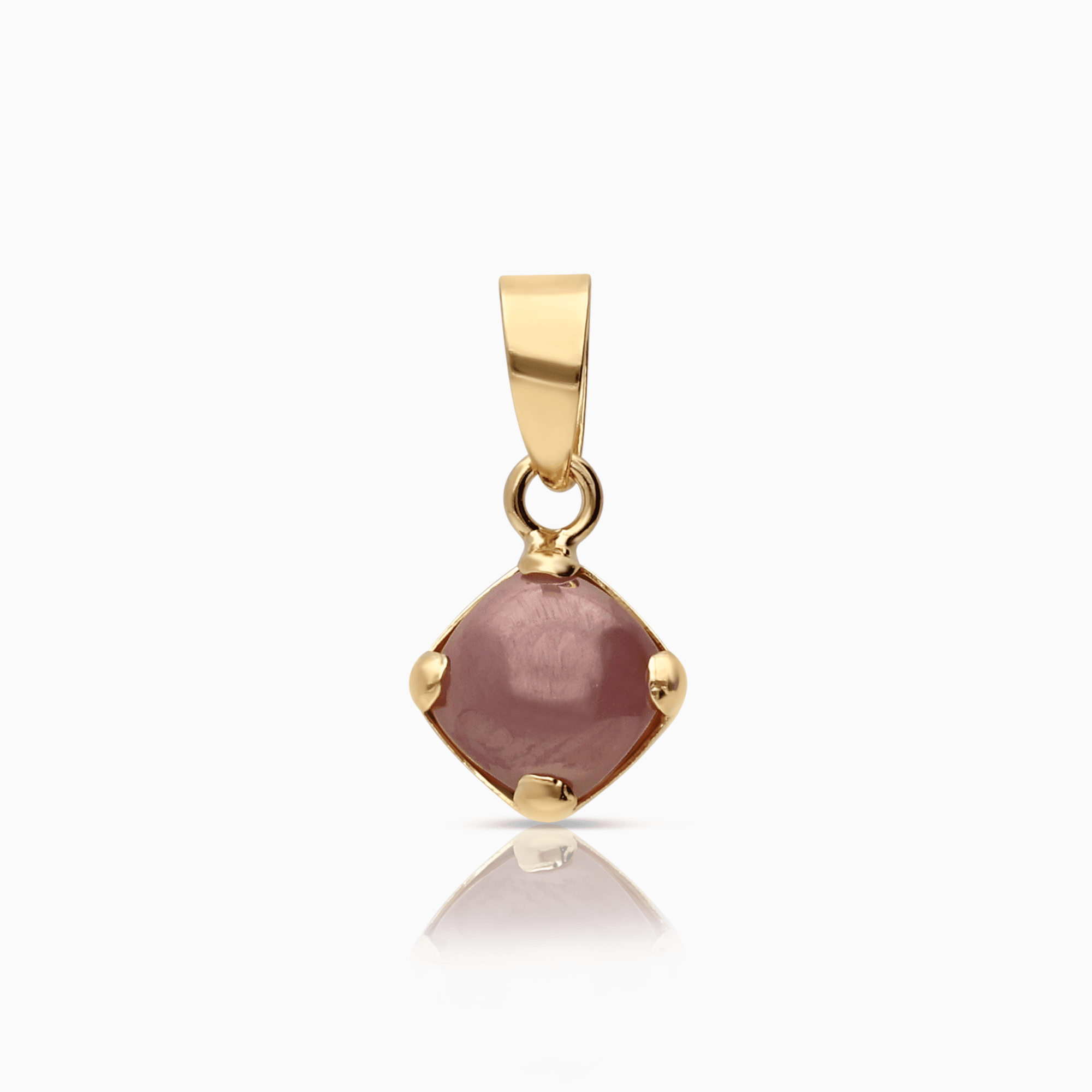 Pendant with purple stone 0.75g 18K gold