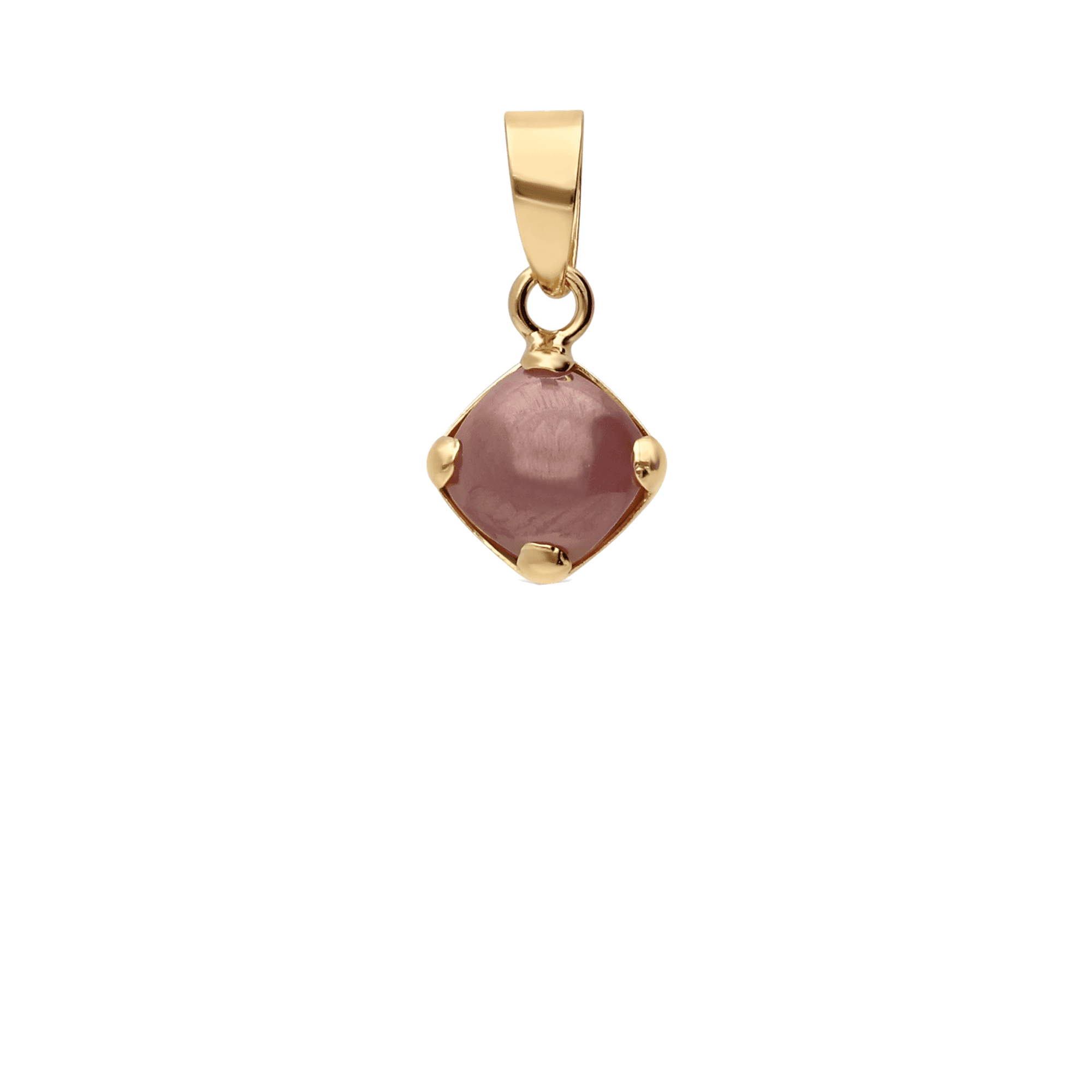 Pendant with purple stone 0.75g 18K gold