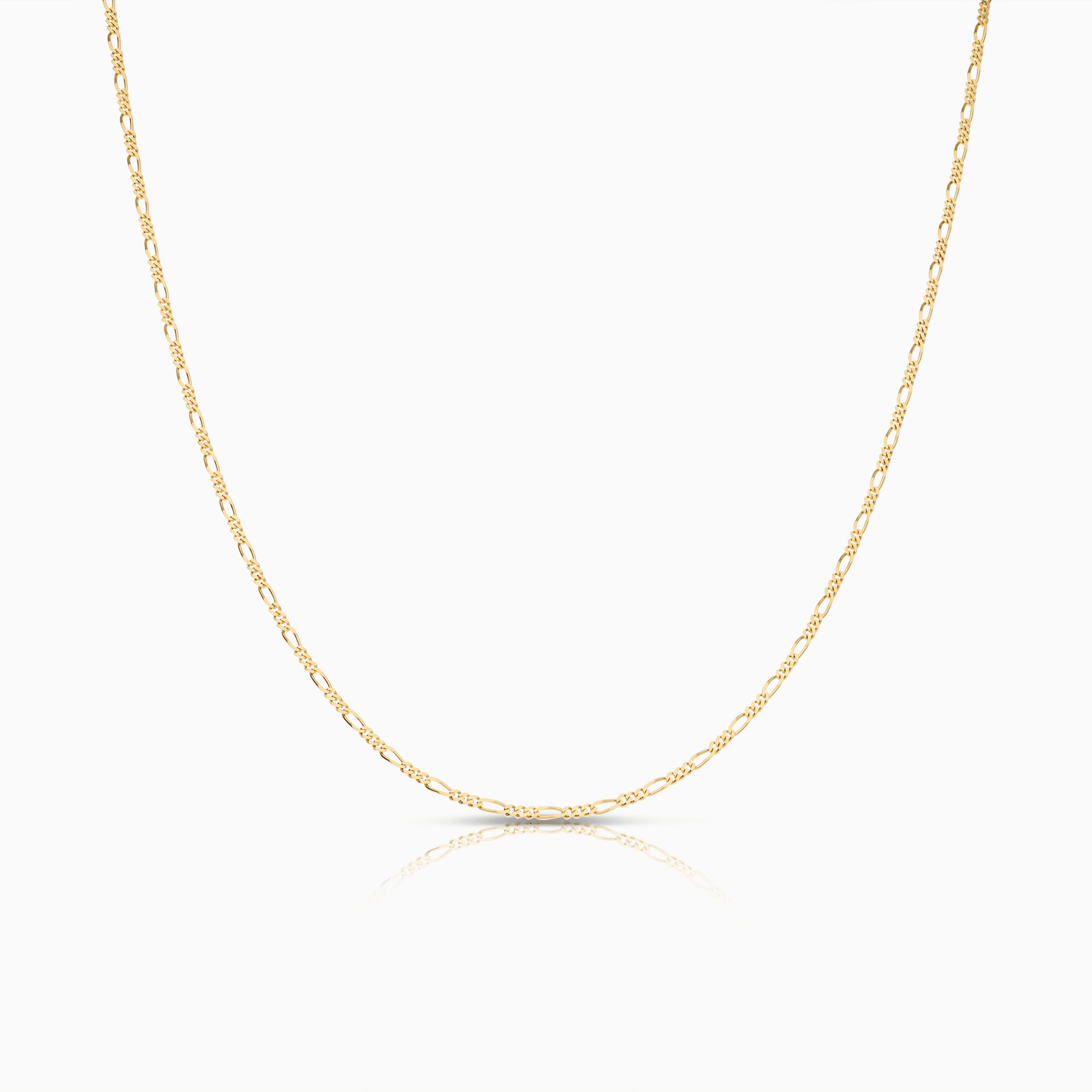 Figarolänk 50cm 18K guld