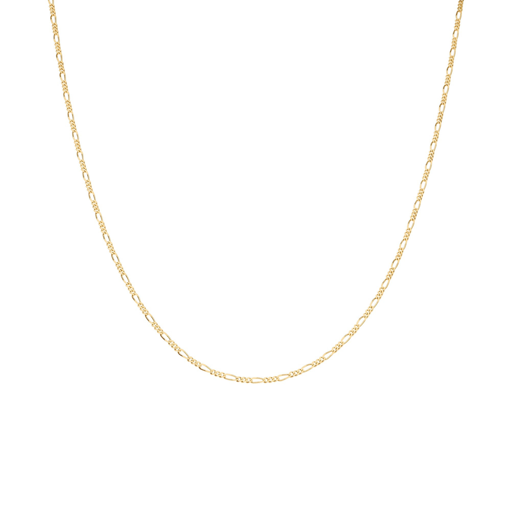 Figarolänk 50cm 18K guld