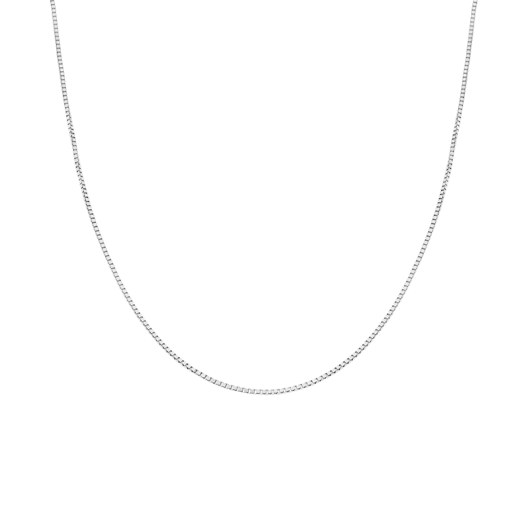 Box Chain 45cm 18K white gold